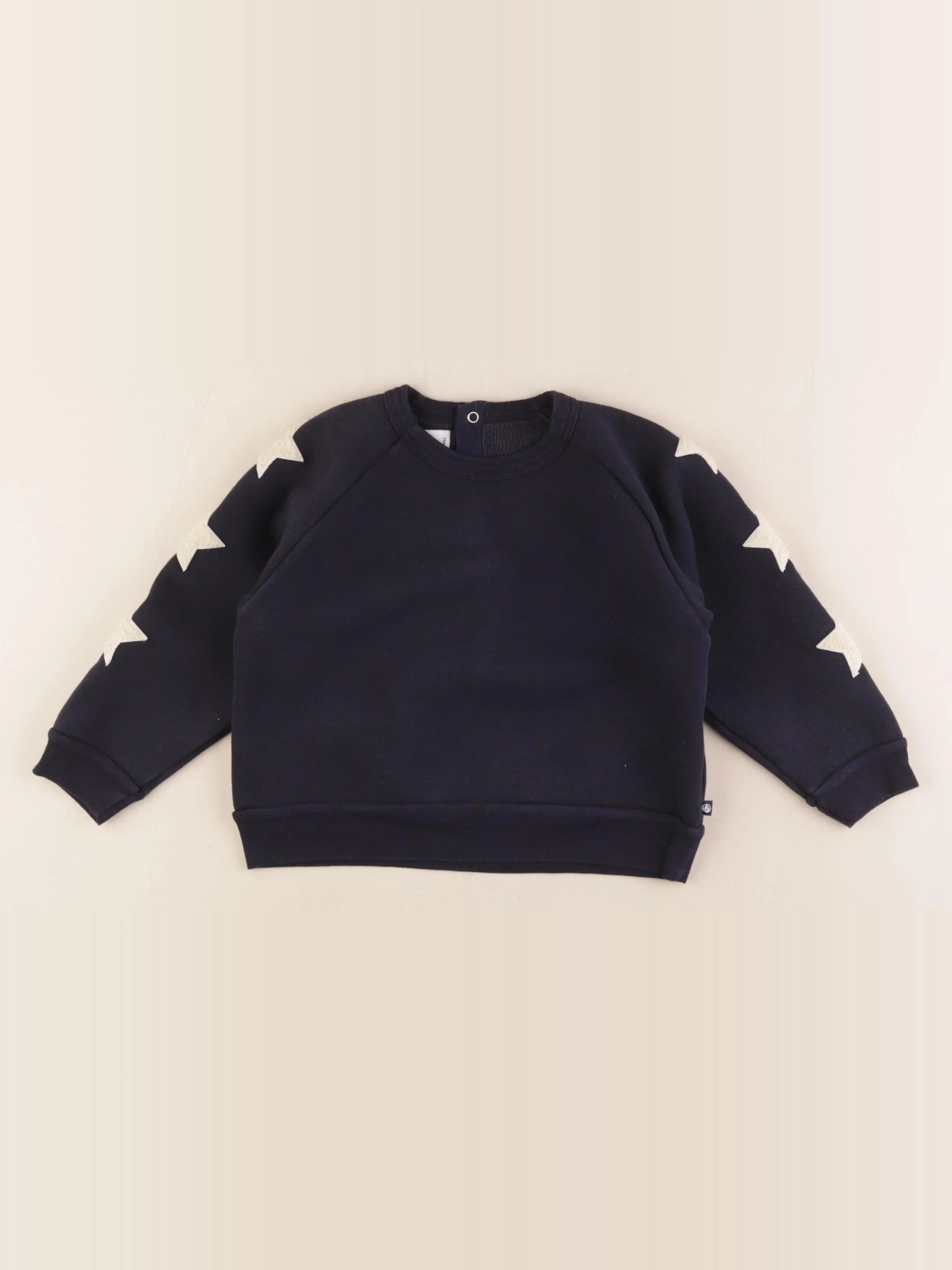Petit Bateau - sweat bleu - 36 mois