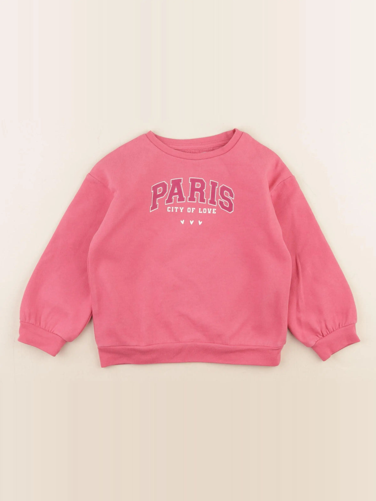 Vertbaudet - sweat rose - 4 ans