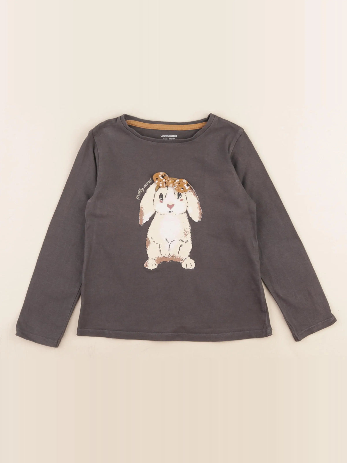 Vertbaudet - tee-shirt gris - 5 ans