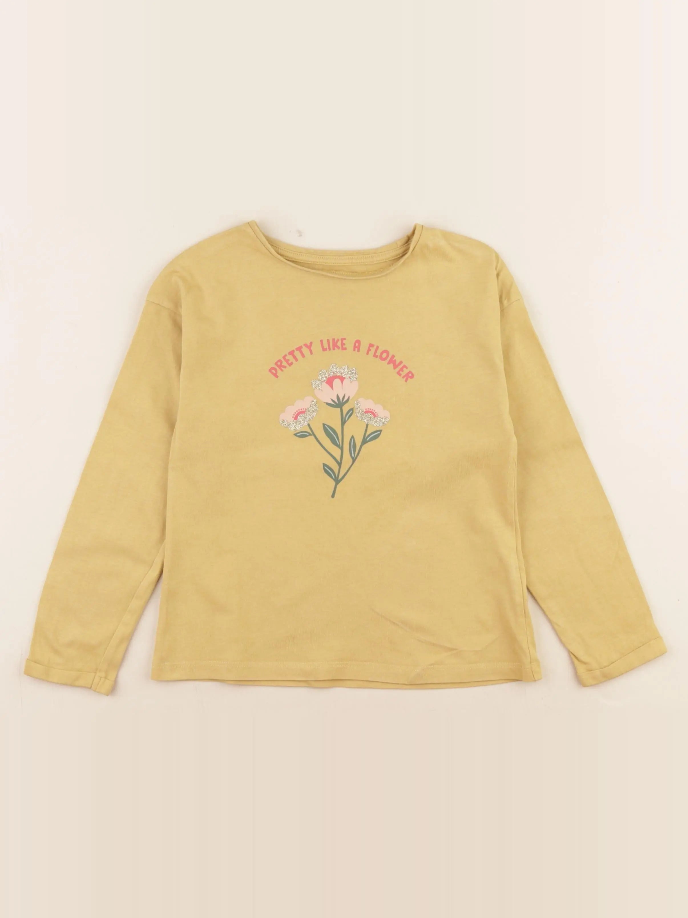 Vertbaudet - tee-shirt jaune - 6 ans