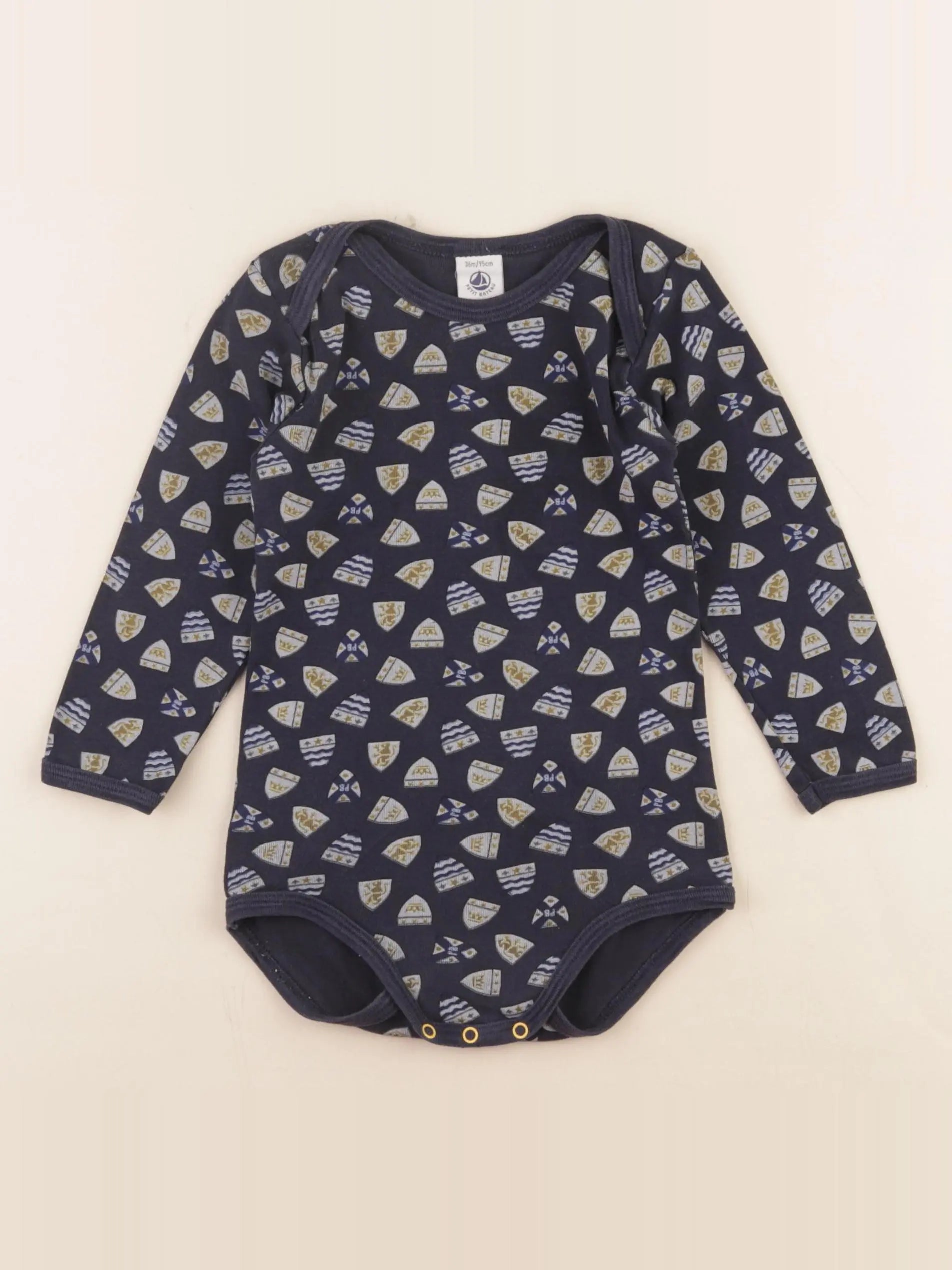 Petit Bateau - body bleu - 36 mois