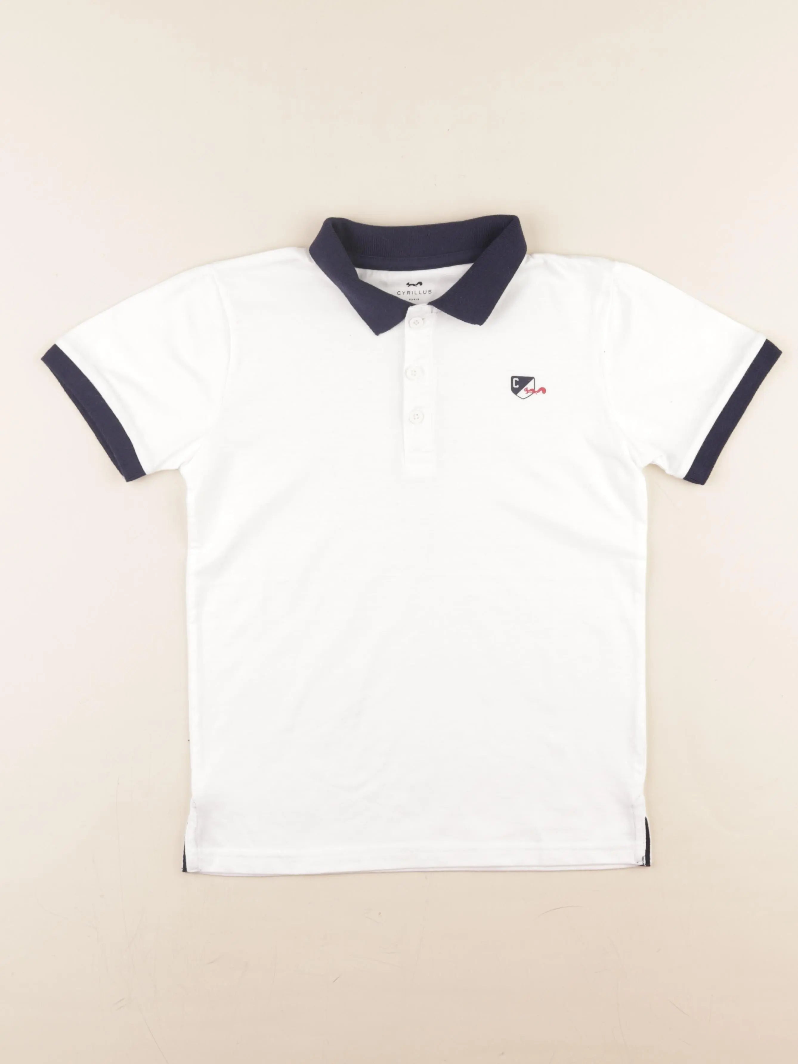Cyrillus - polo blanc - 10 ans
