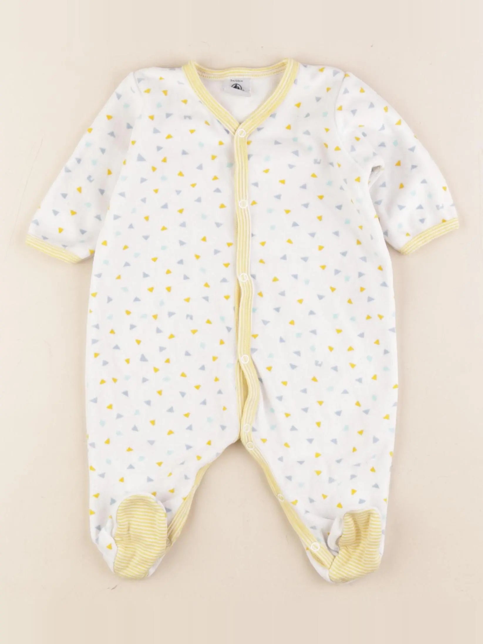 Petit Bateau - pyjama velours multicolore - 3 mois