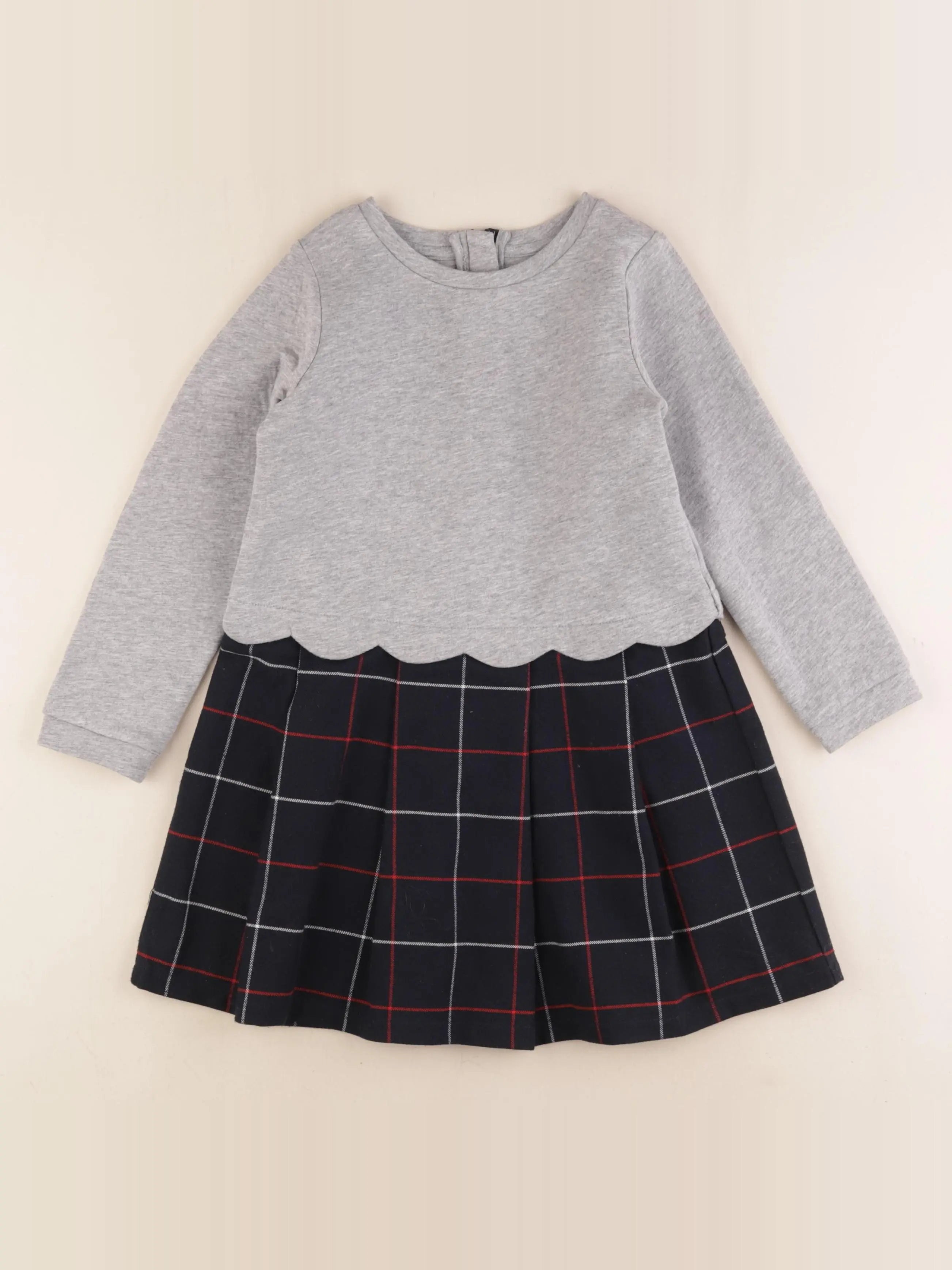 Jacadi - robe bleu, gris - 6 ans