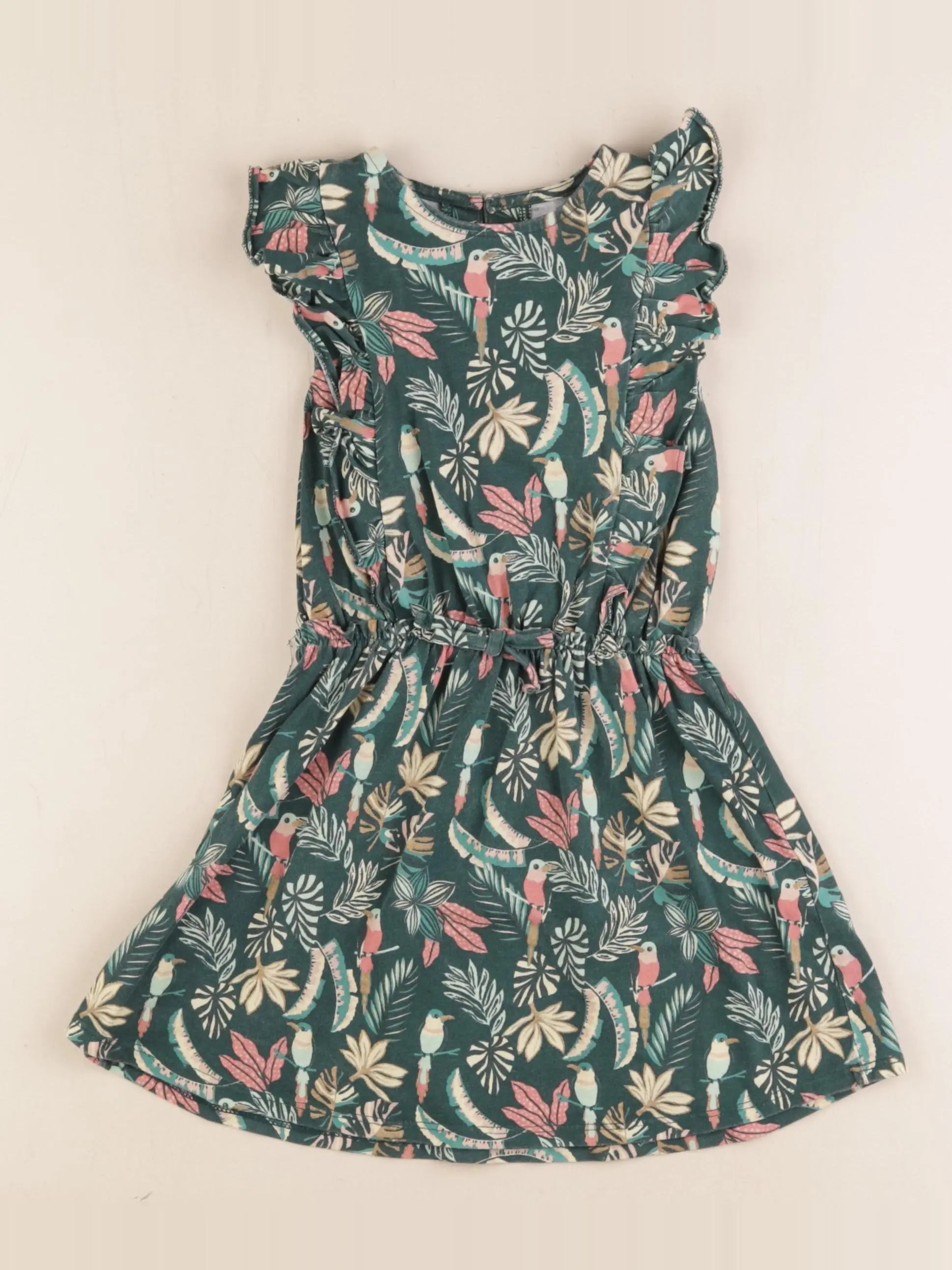 Vertbaudet - robe vert - 4 ans