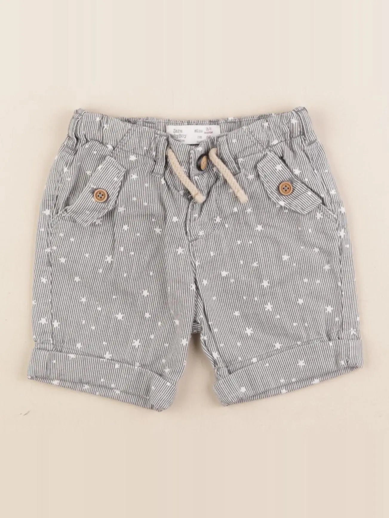 Zara - short gris - 3/6 mois