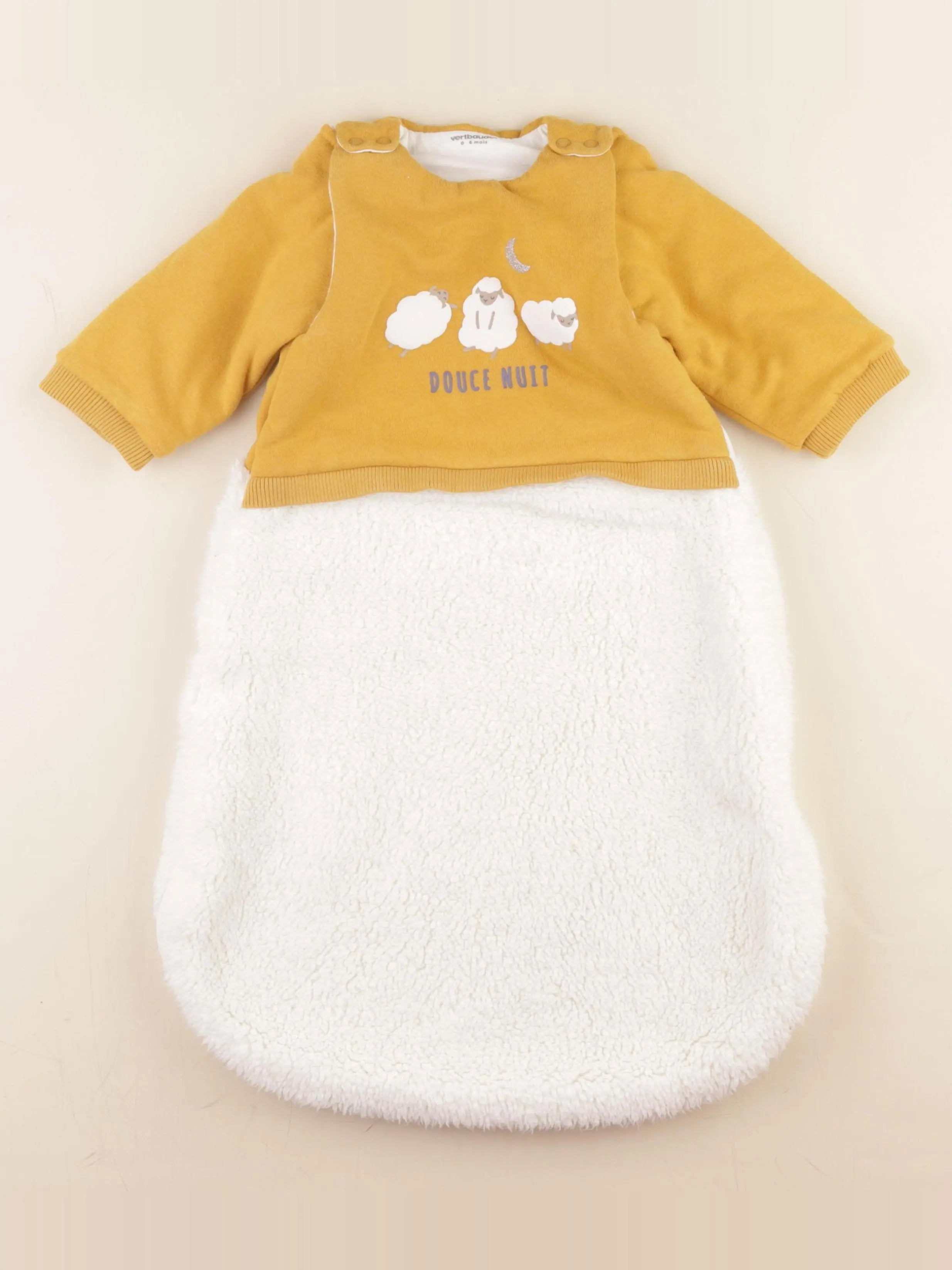 Vertbaudet - gigoteuse TOG 3 jaune, blanc - 0/6 mois