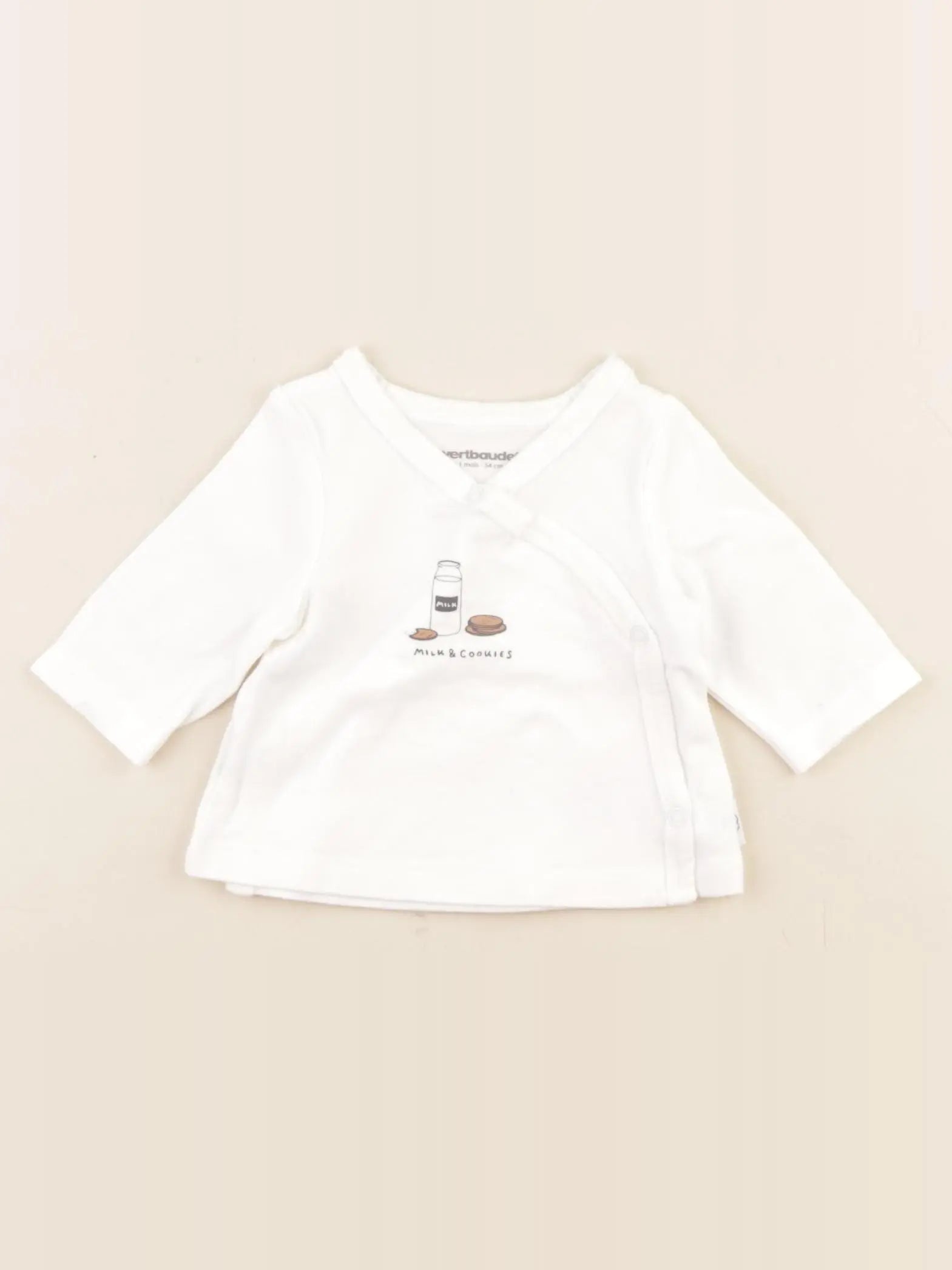 Vertbaudet - tee-shirt blanc - 1 mois