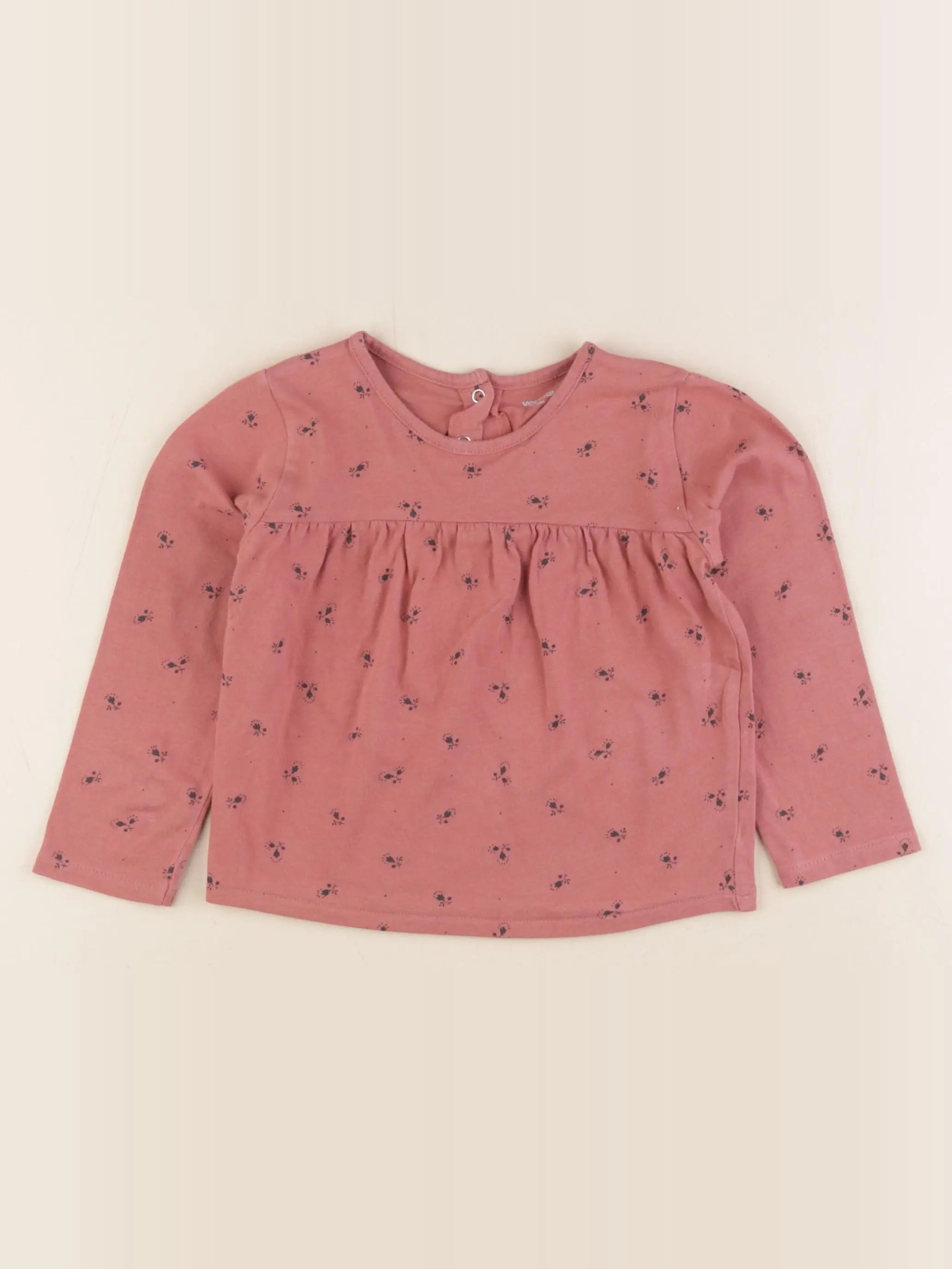 Vertbaudet - tee-shirt rose - 2 ans