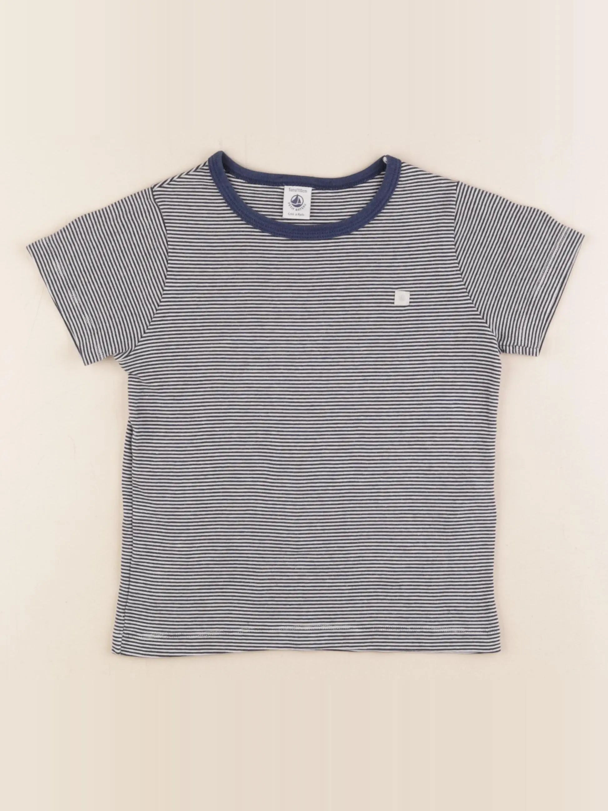 Petit Bateau - maillot de corps bleu - 5 ans