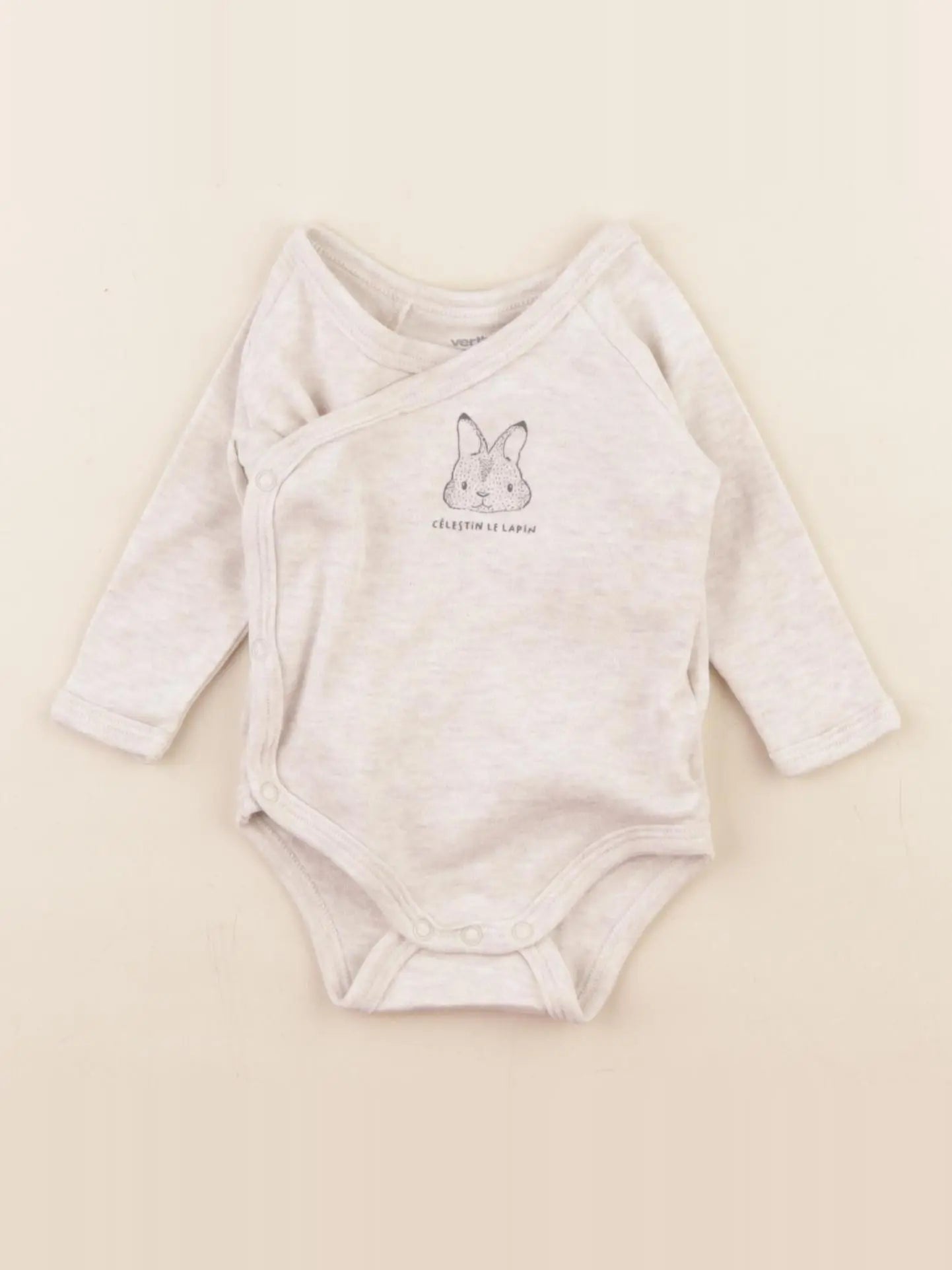 Vertbaudet - body beige - 3 mois