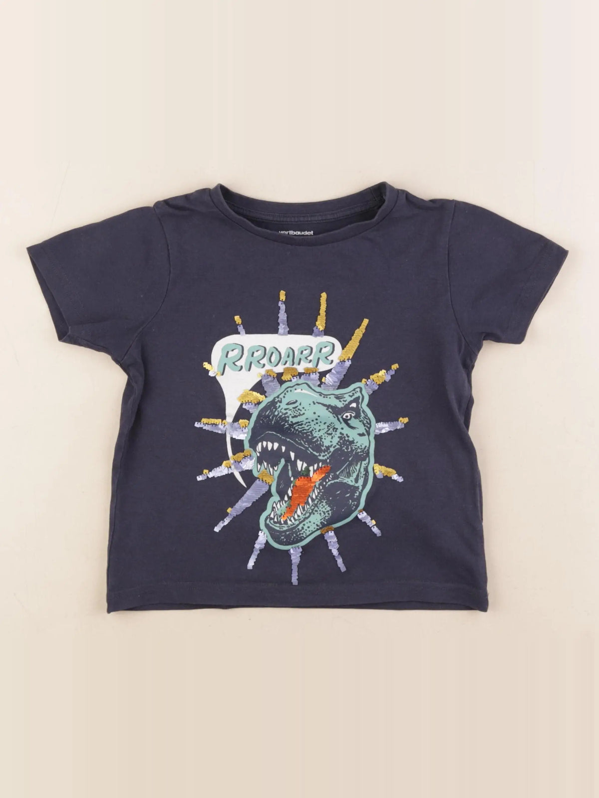 Vertbaudet - tee-shirt bleu - 5 ans