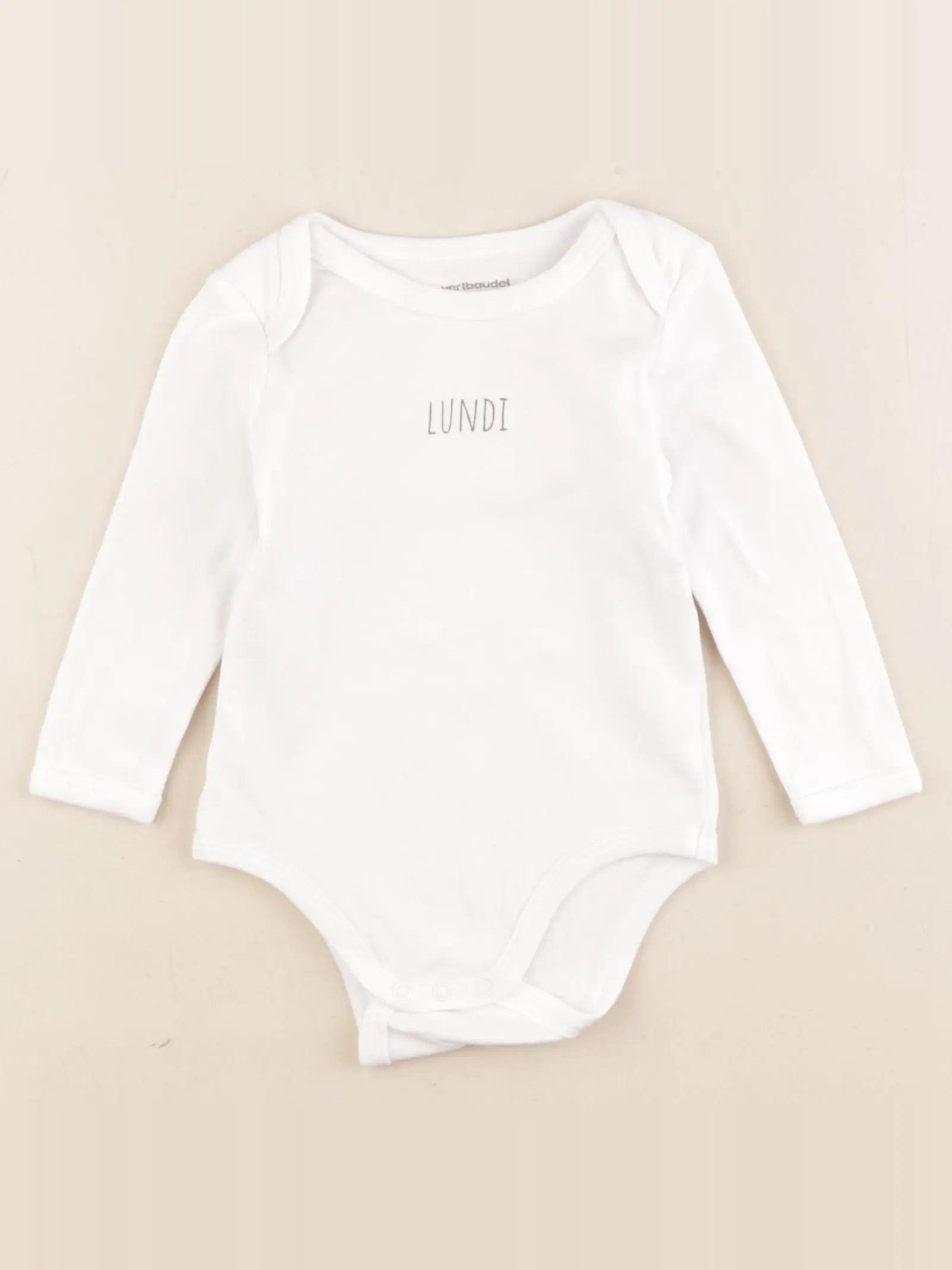 Vertbaudet - body blanc - 12 mois