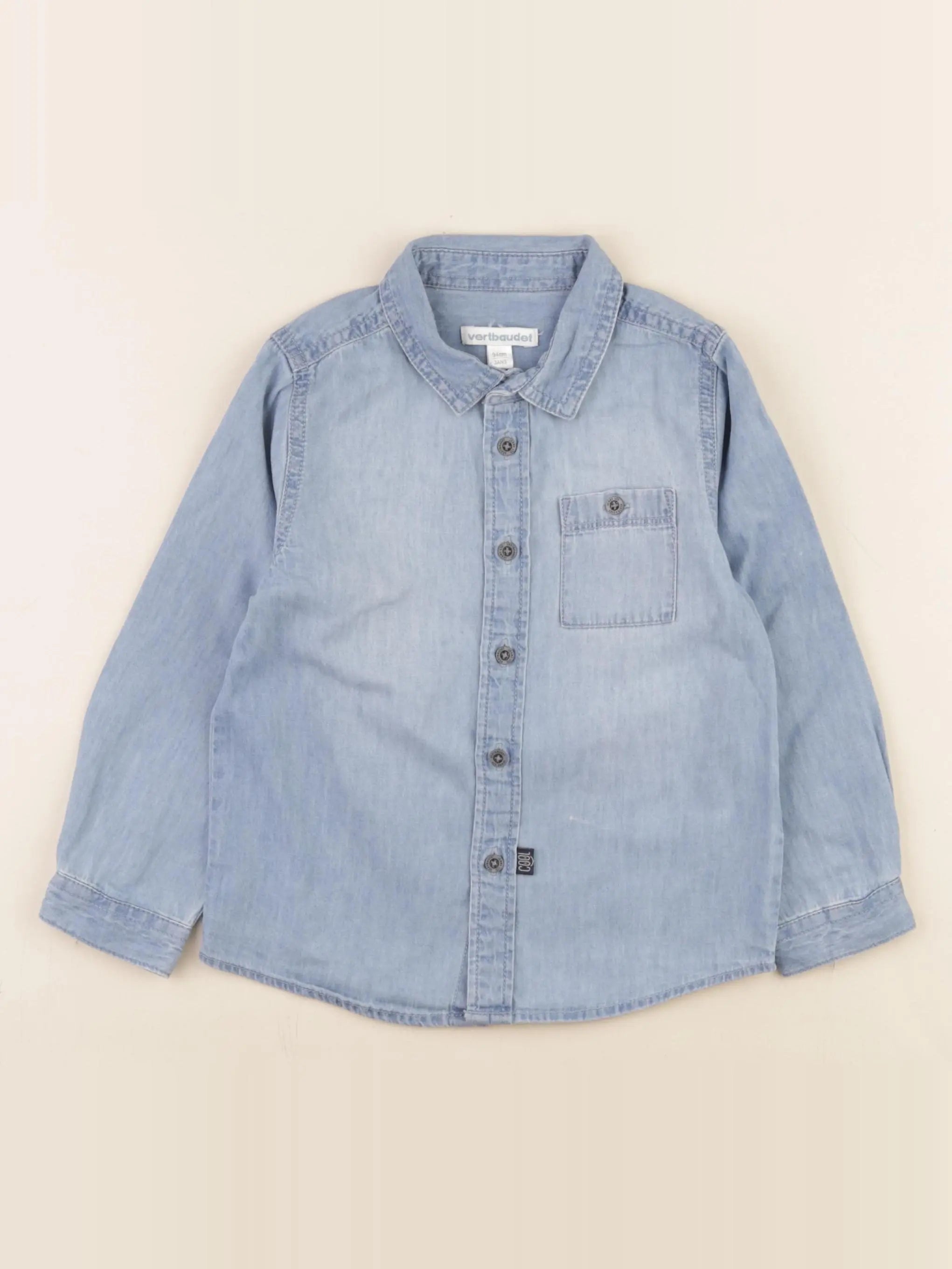 Vertbaudet - chemise bleu - 3 ans