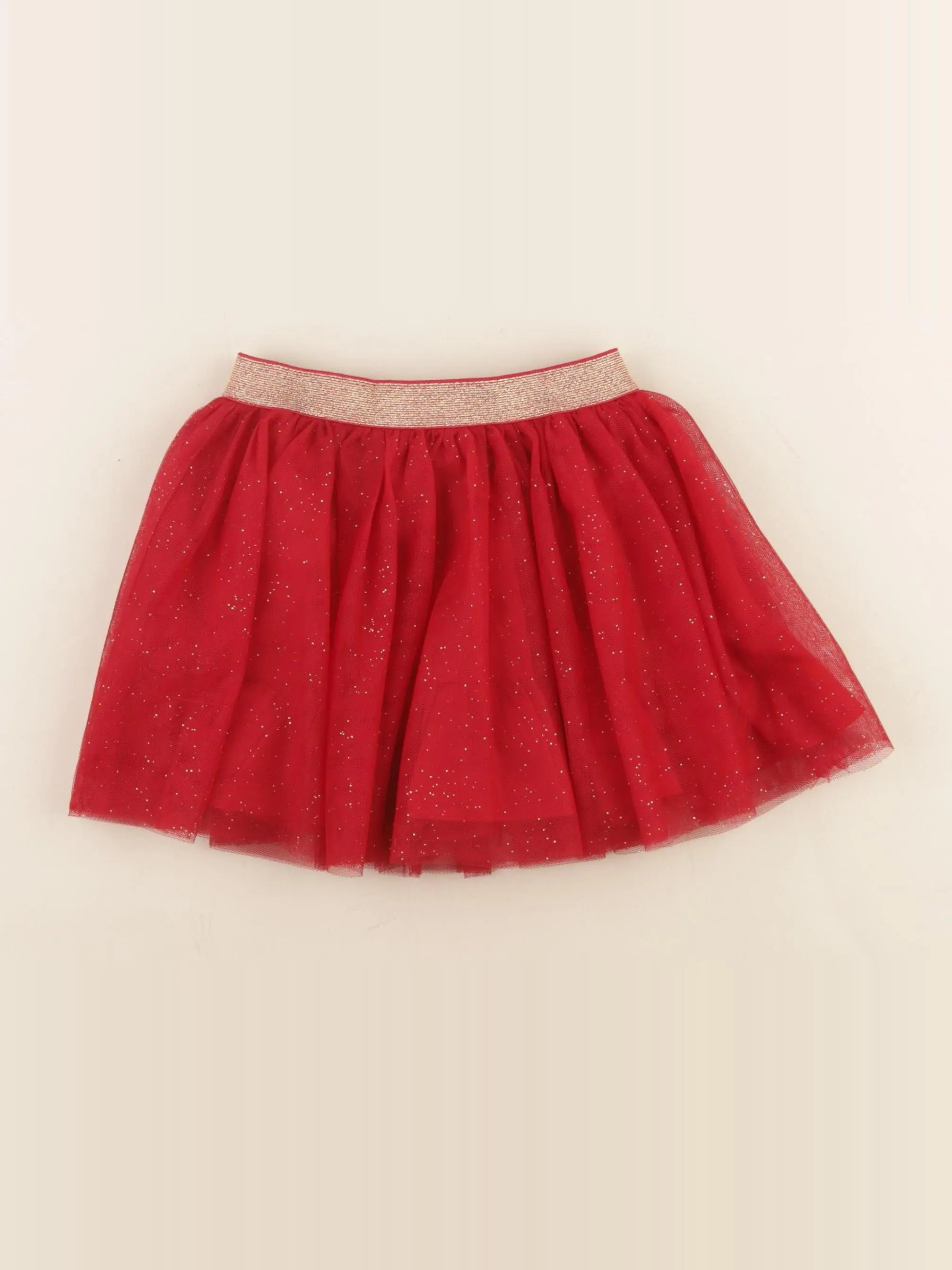 Vertbaudet - jupe rouge - 24 mois