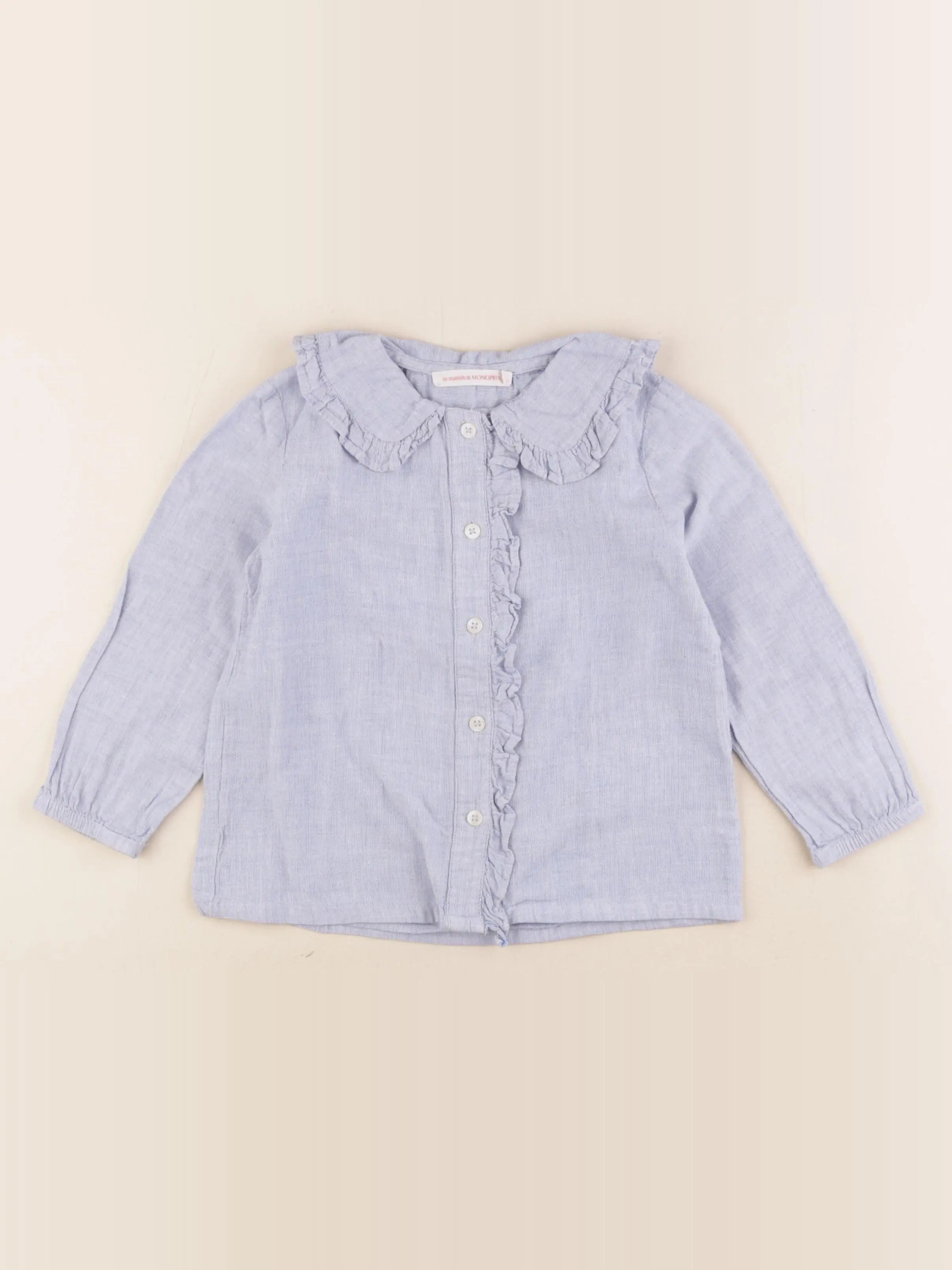 Monoprix - blouse bleu - 4 ans