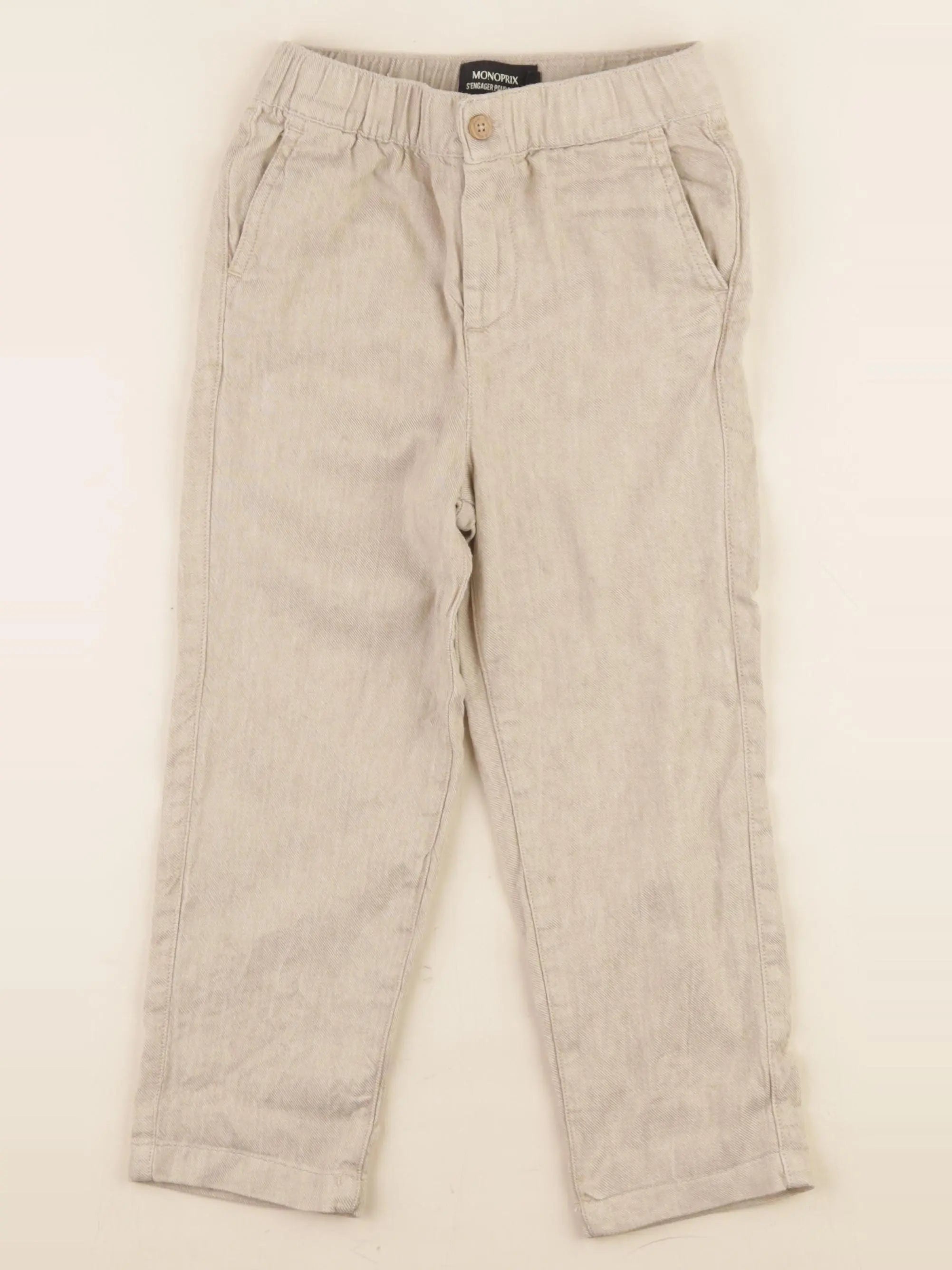 Monoprix - pantalon marron - 4 ans