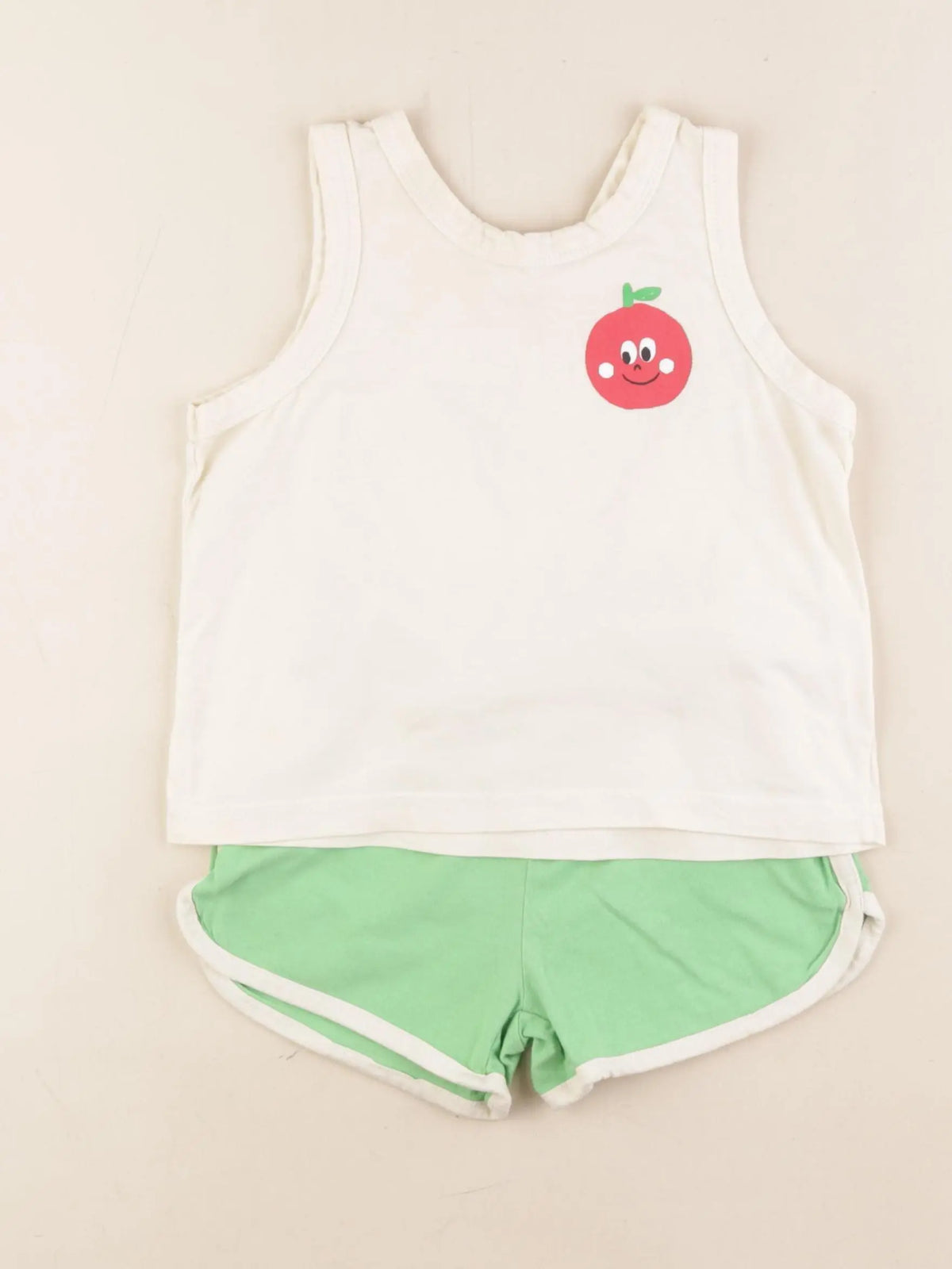 Lalaland - ensemble vert, beige - 2/3 ans