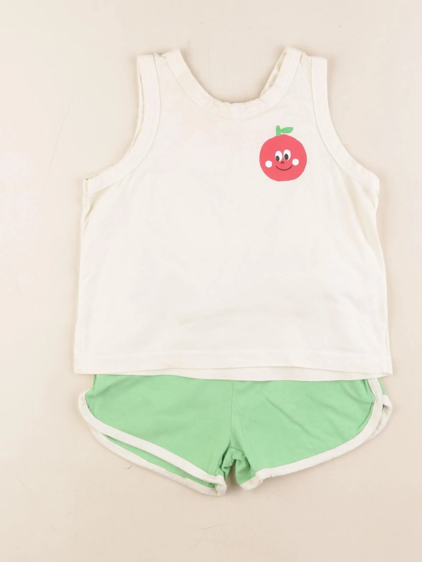 Lalaland - ensemble vert, beige - 2/3 ans