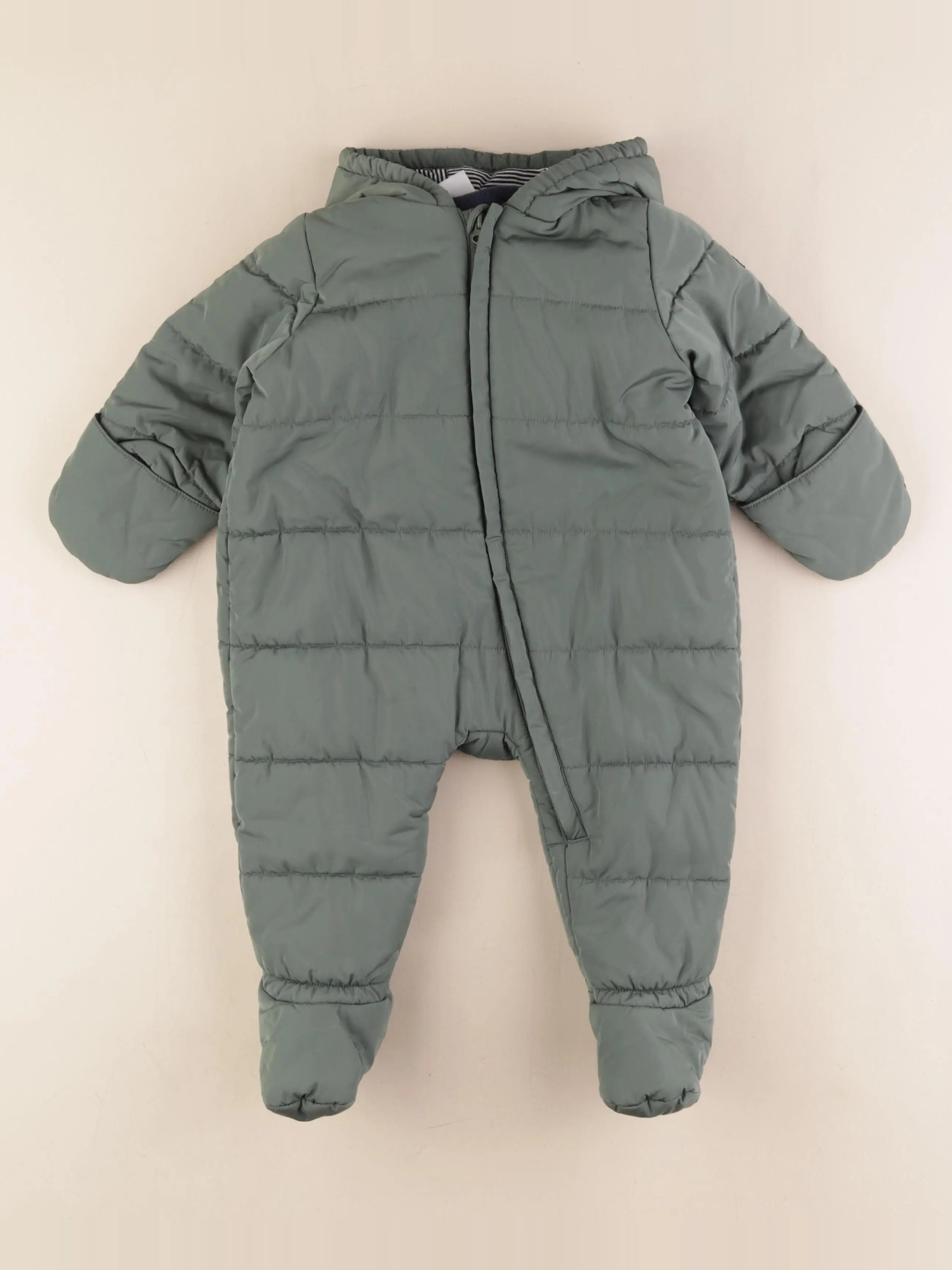 Petit Bateau - combi-pilote vert - 12 mois