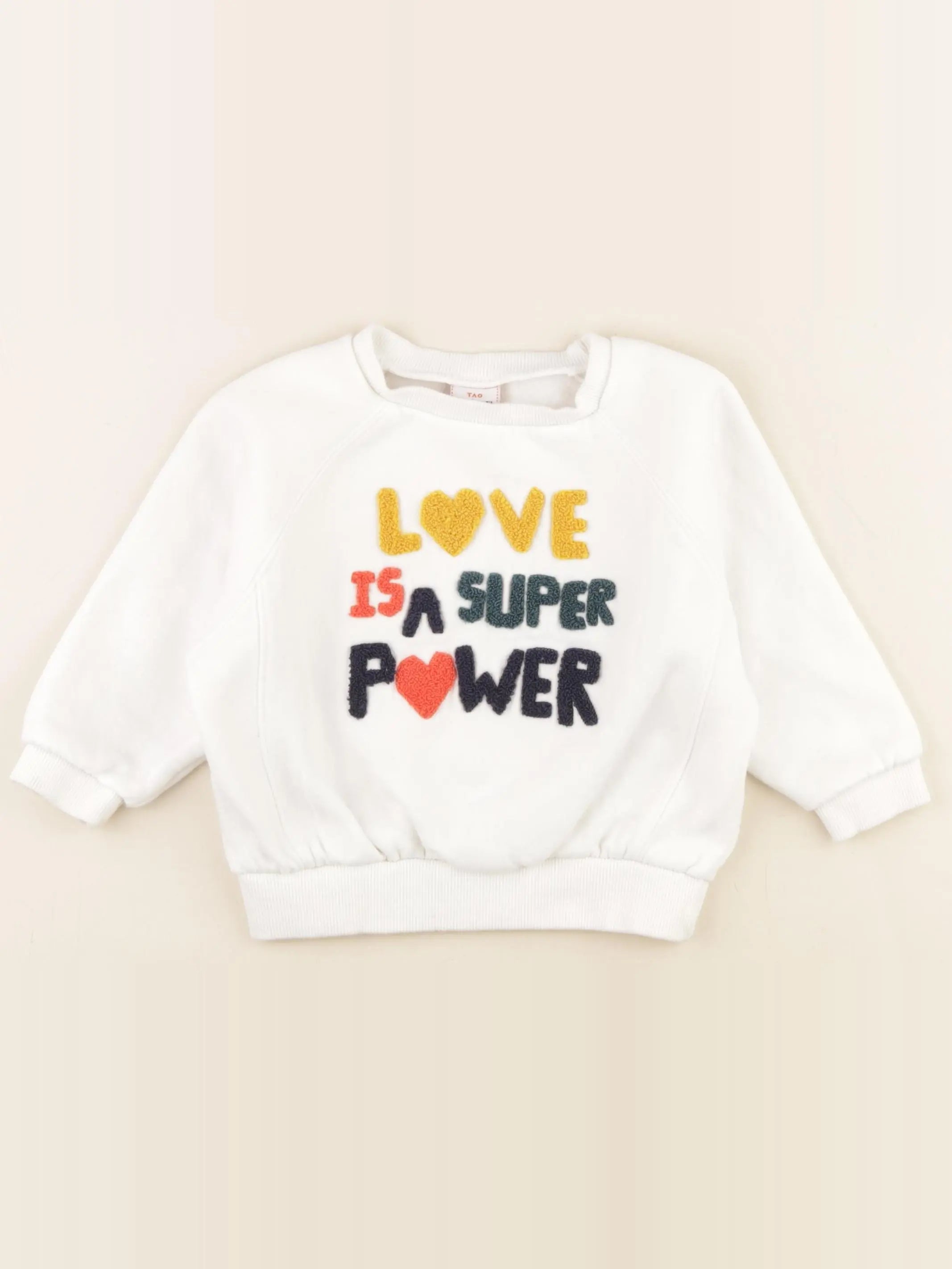 Tape à l'oeil - sweat blanc - 2 ans