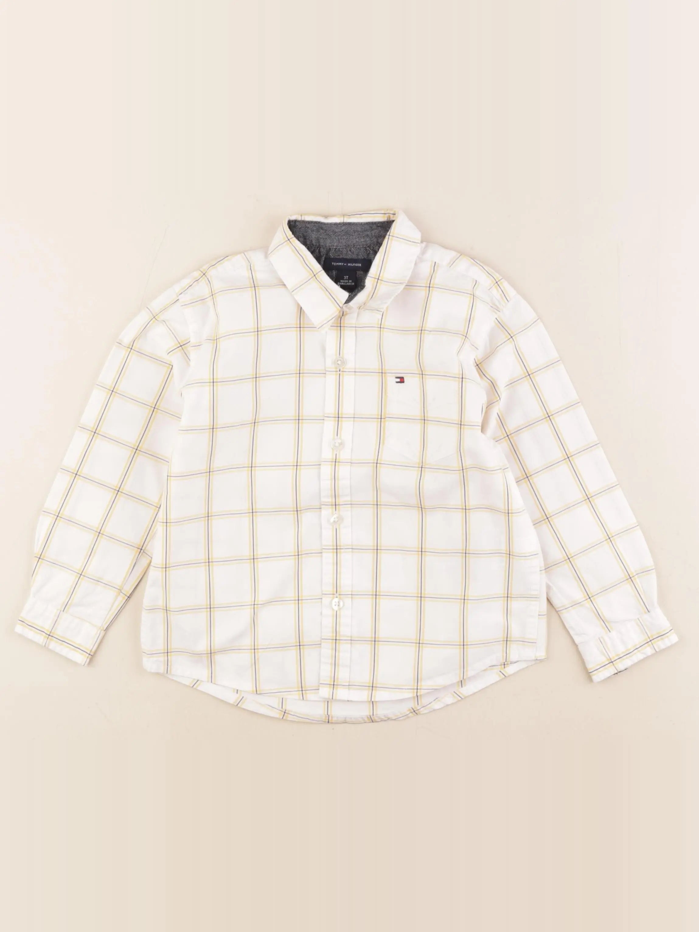 Tommy Hilfiger - chemise blanc, jaune - 3 ans