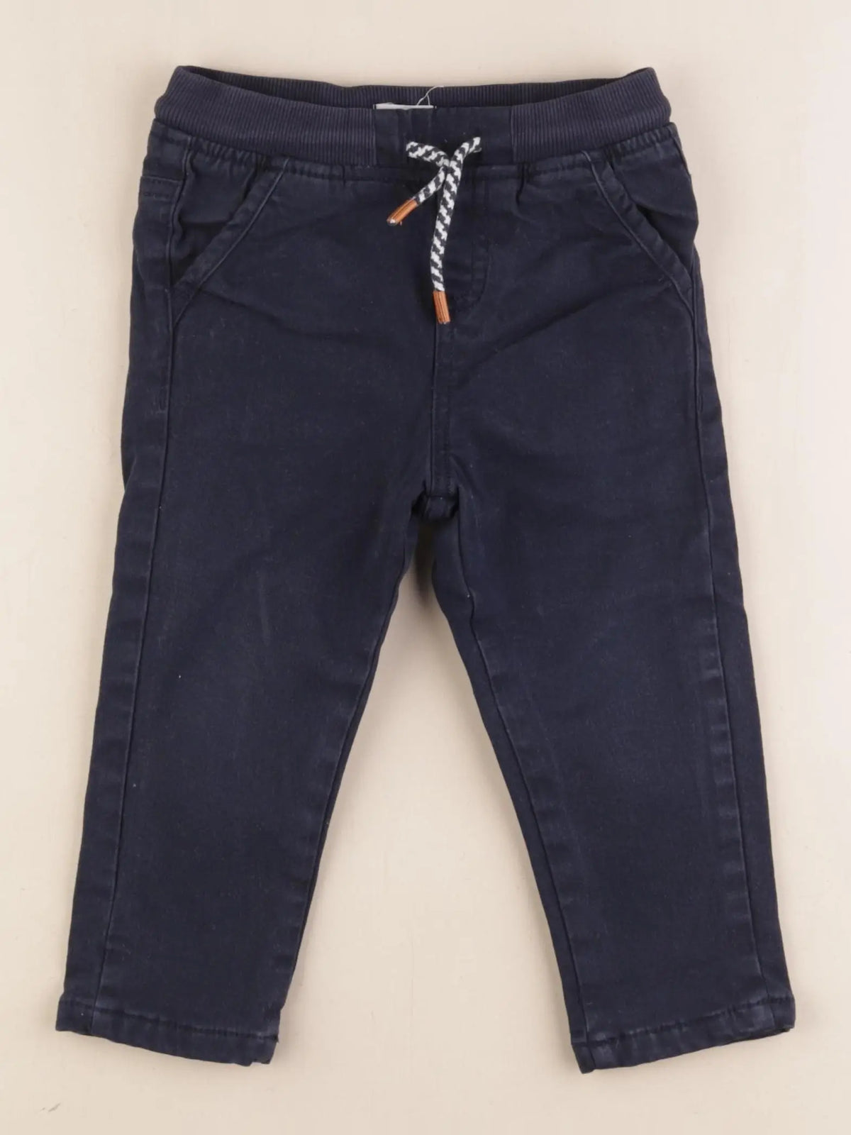 Vertbaudet - pantalon doublé bleu - 24 mois