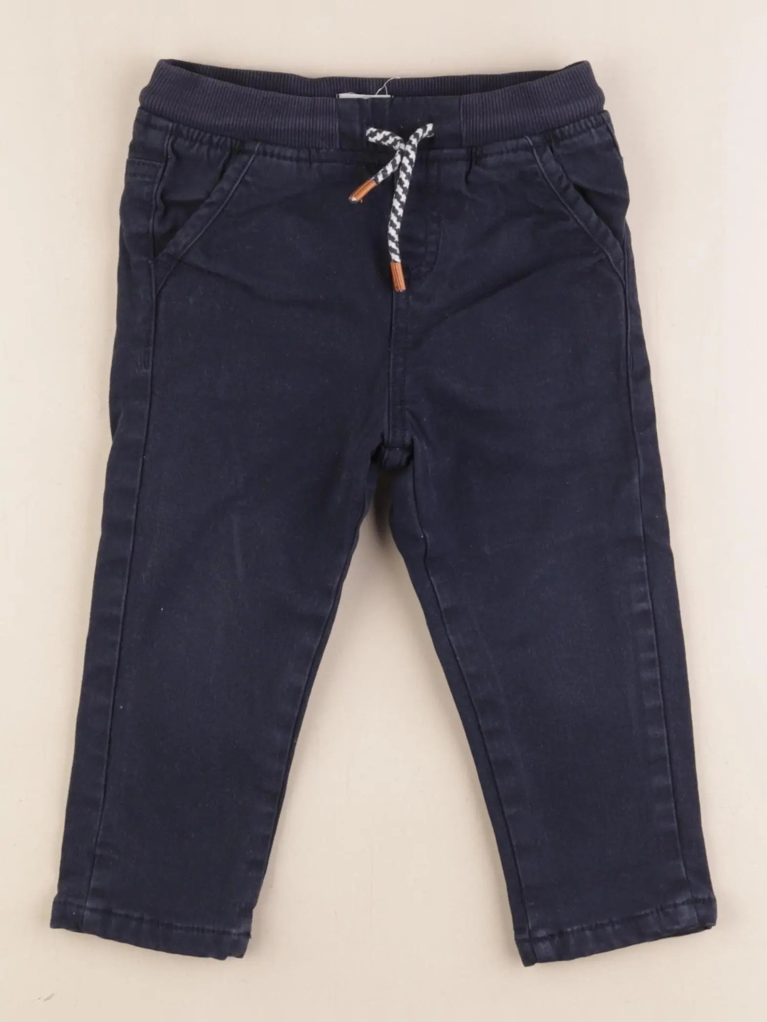 Vertbaudet - pantalon doublé bleu - 24 mois