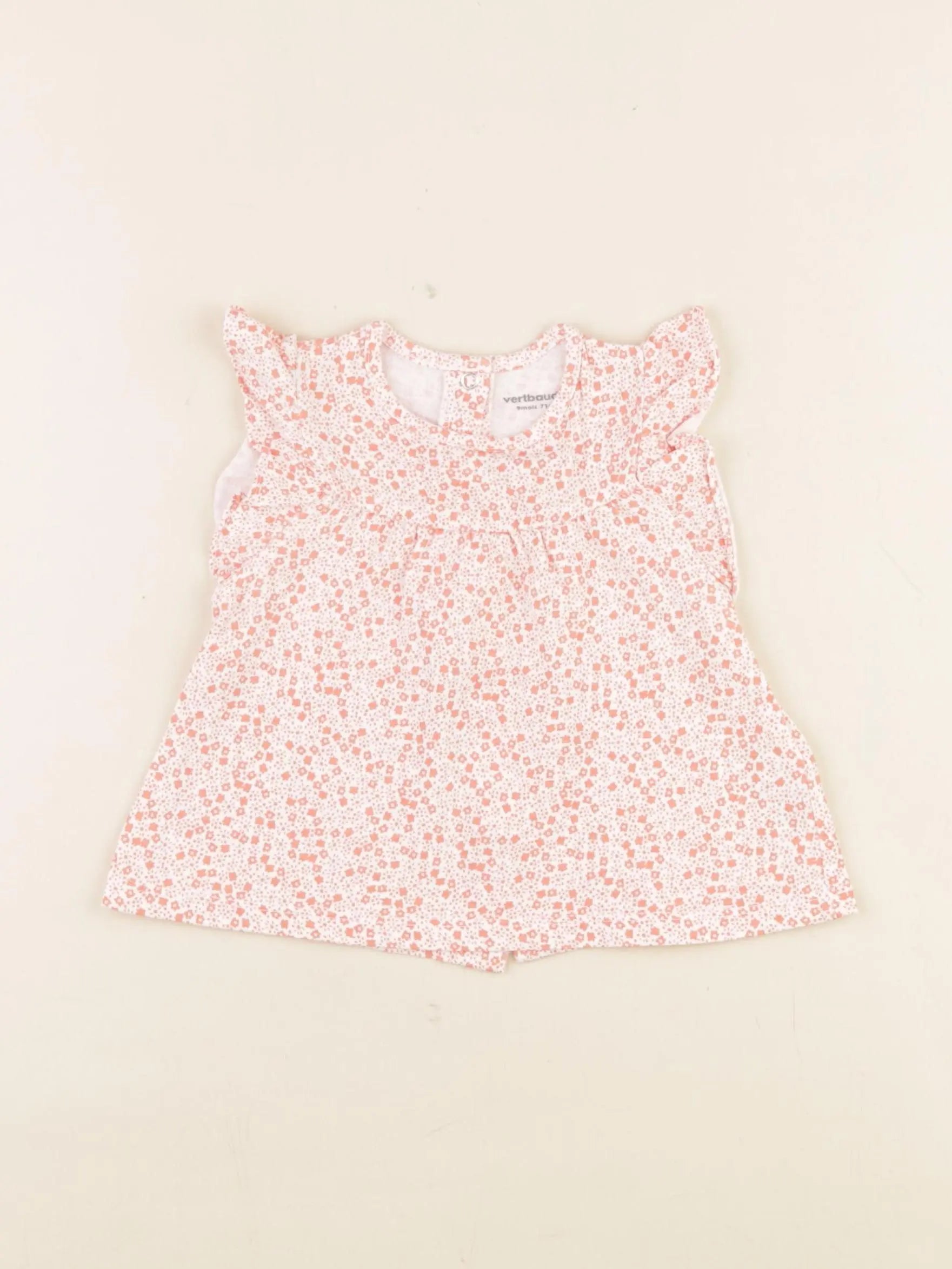 Vertbaudet - tee-shirt orange - 9 mois