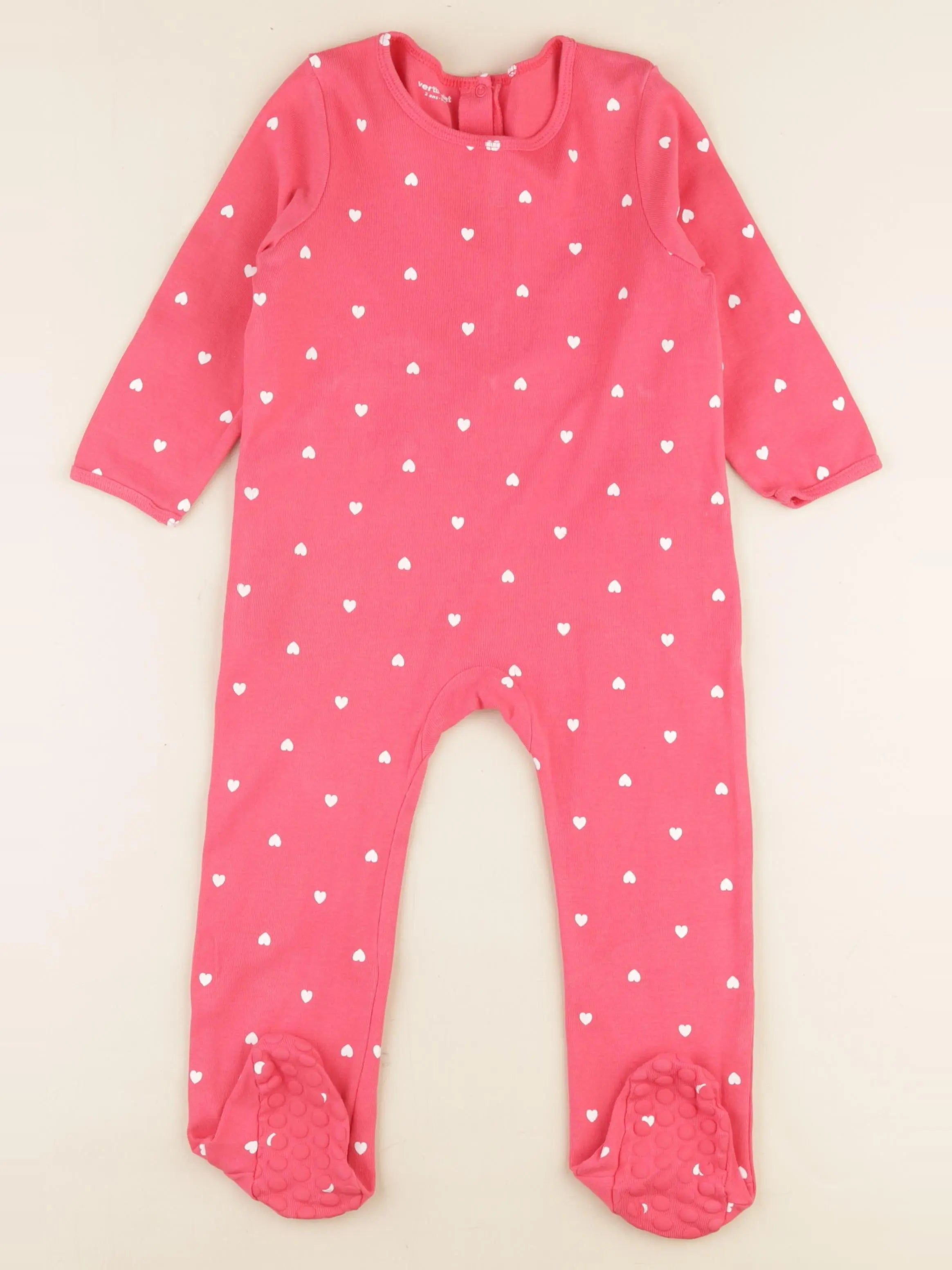 Vertbaudet - pyjama coton rose - 2 ans