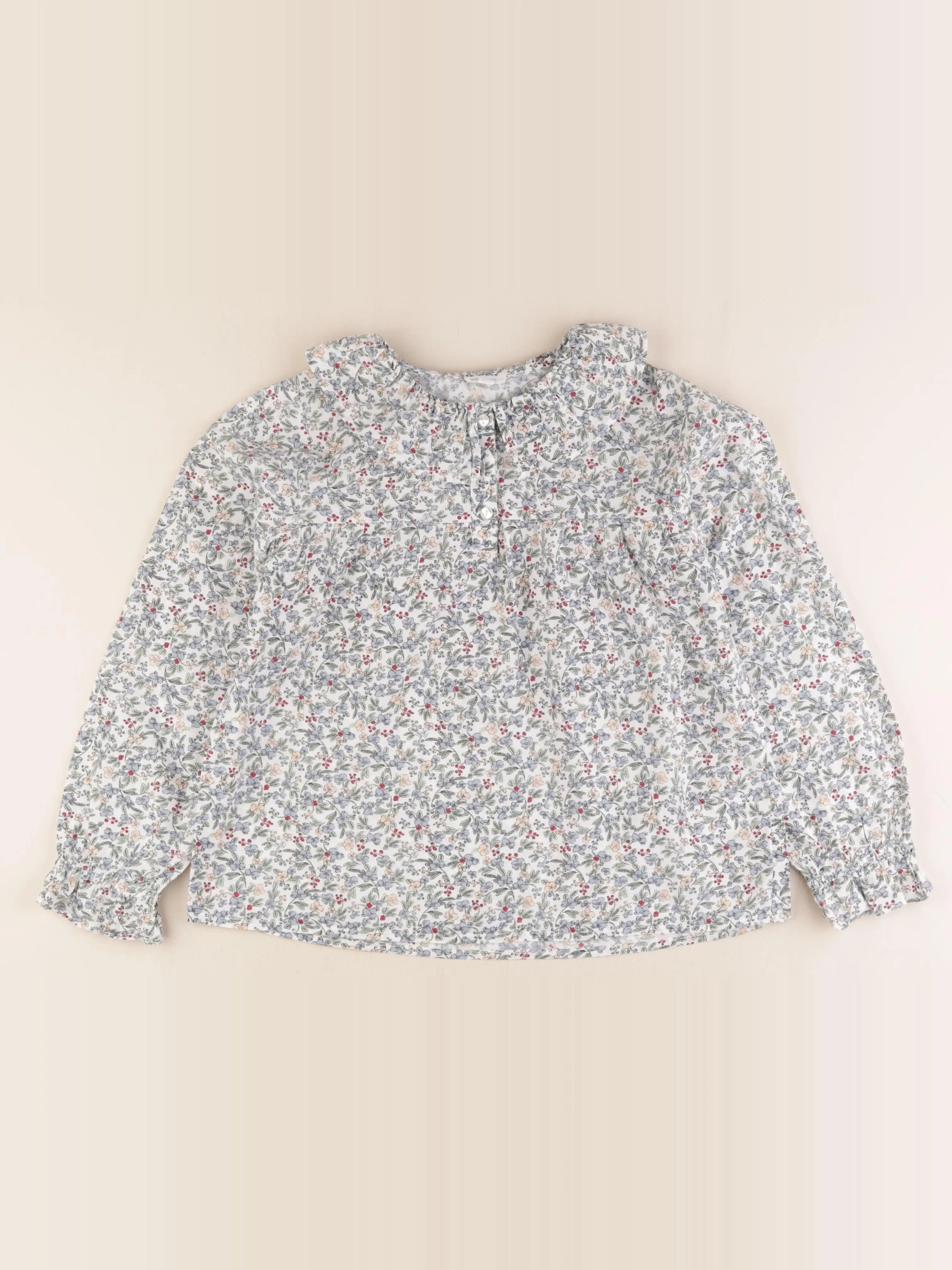 Vertbaudet - blouse vert, bleu - 10 ans