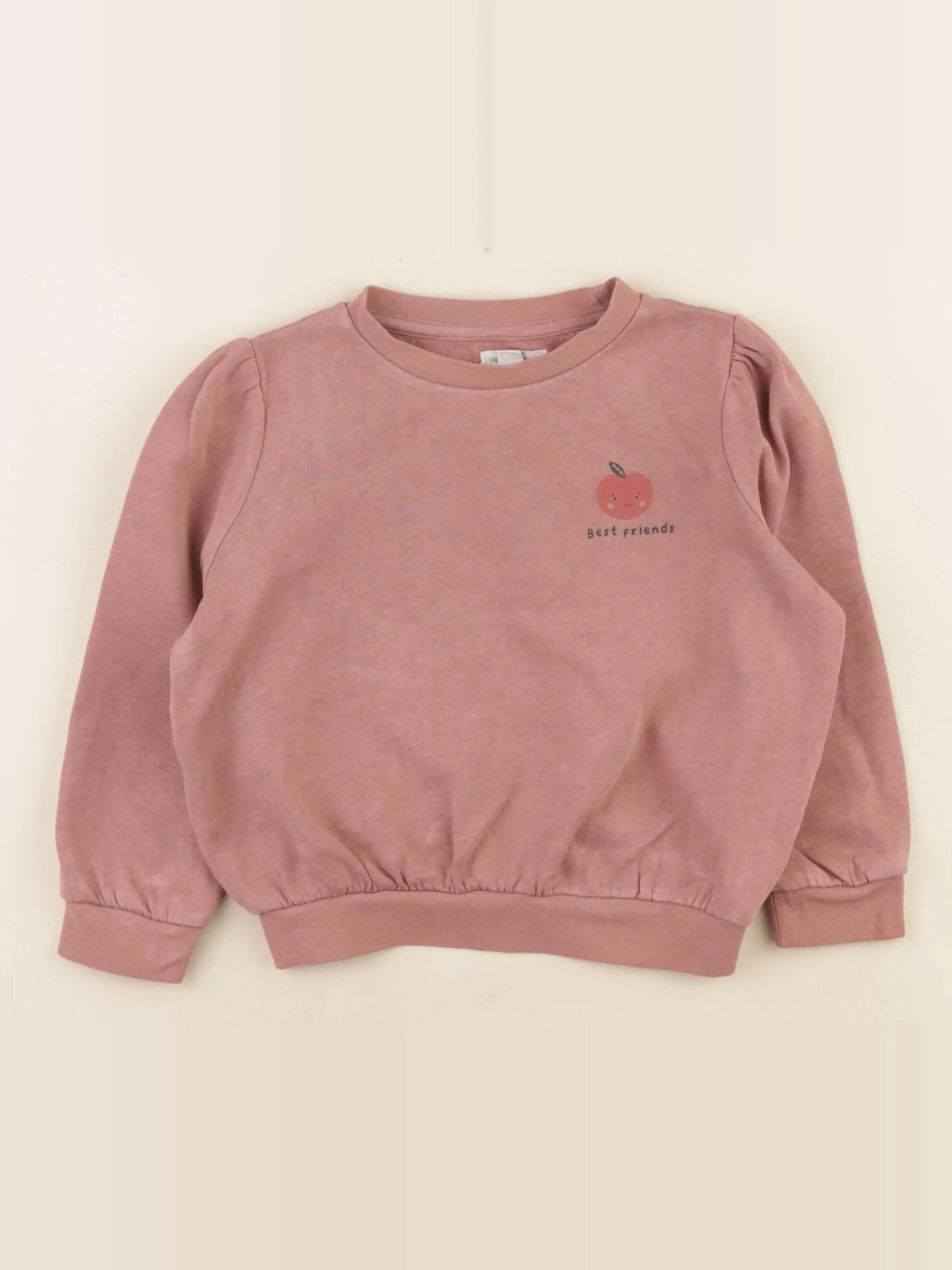 Vertbaudet - sweat rouge, rose - 2 ans
