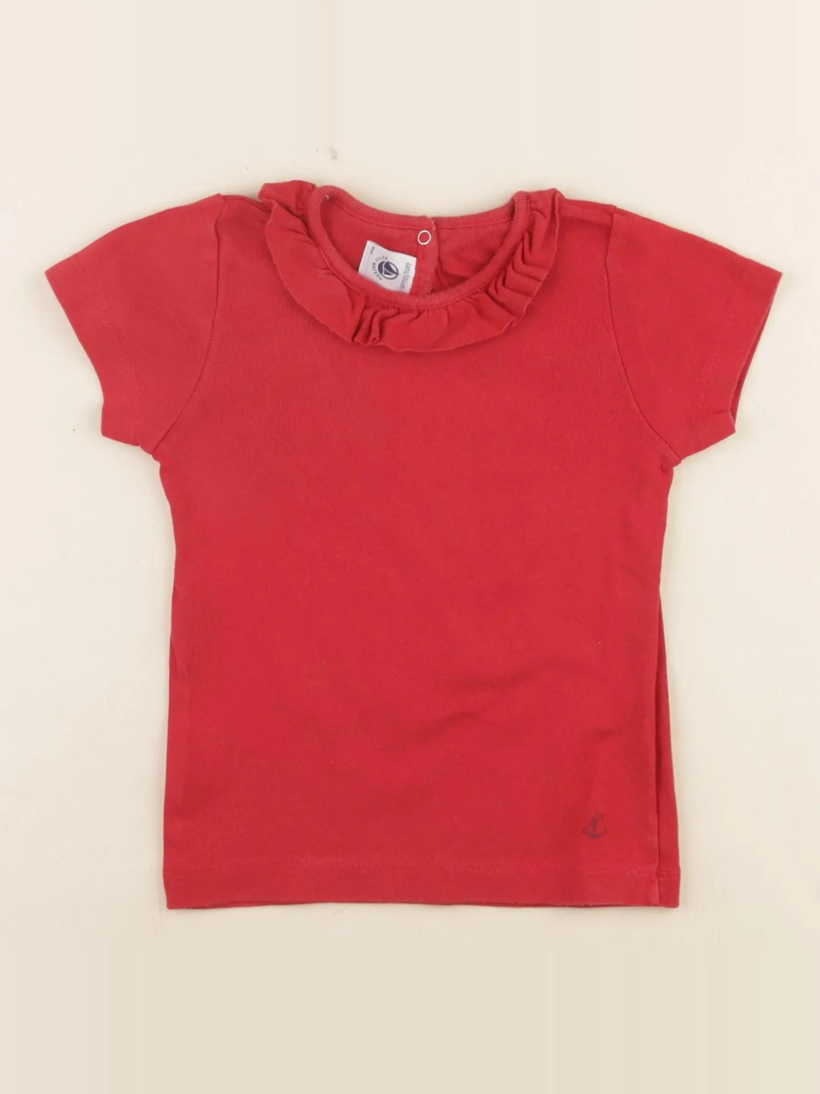 Petit Bateau - tee-shirt rouge - 4 ans