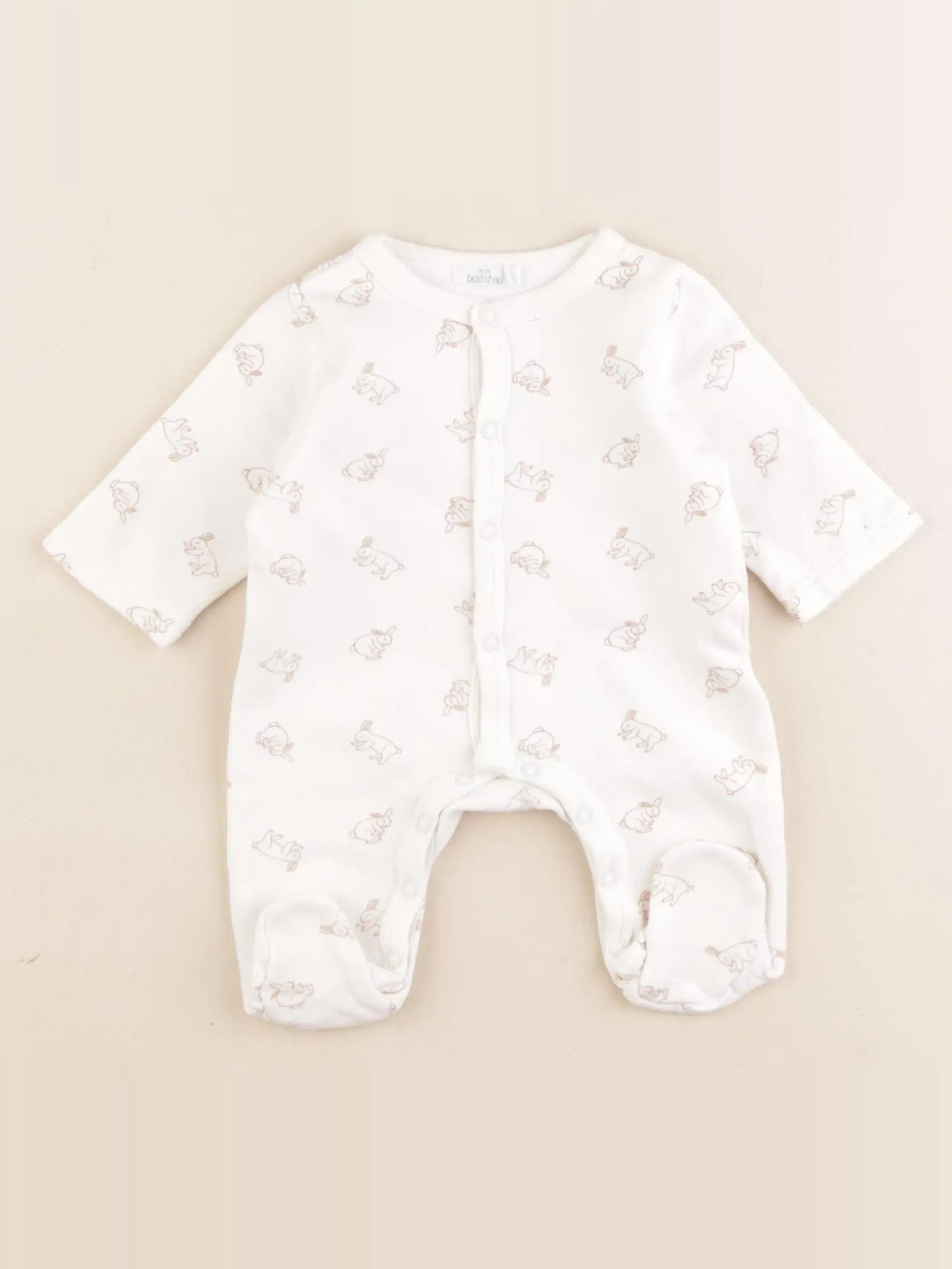 Boutchou - pyjama coton beige - 0 mois