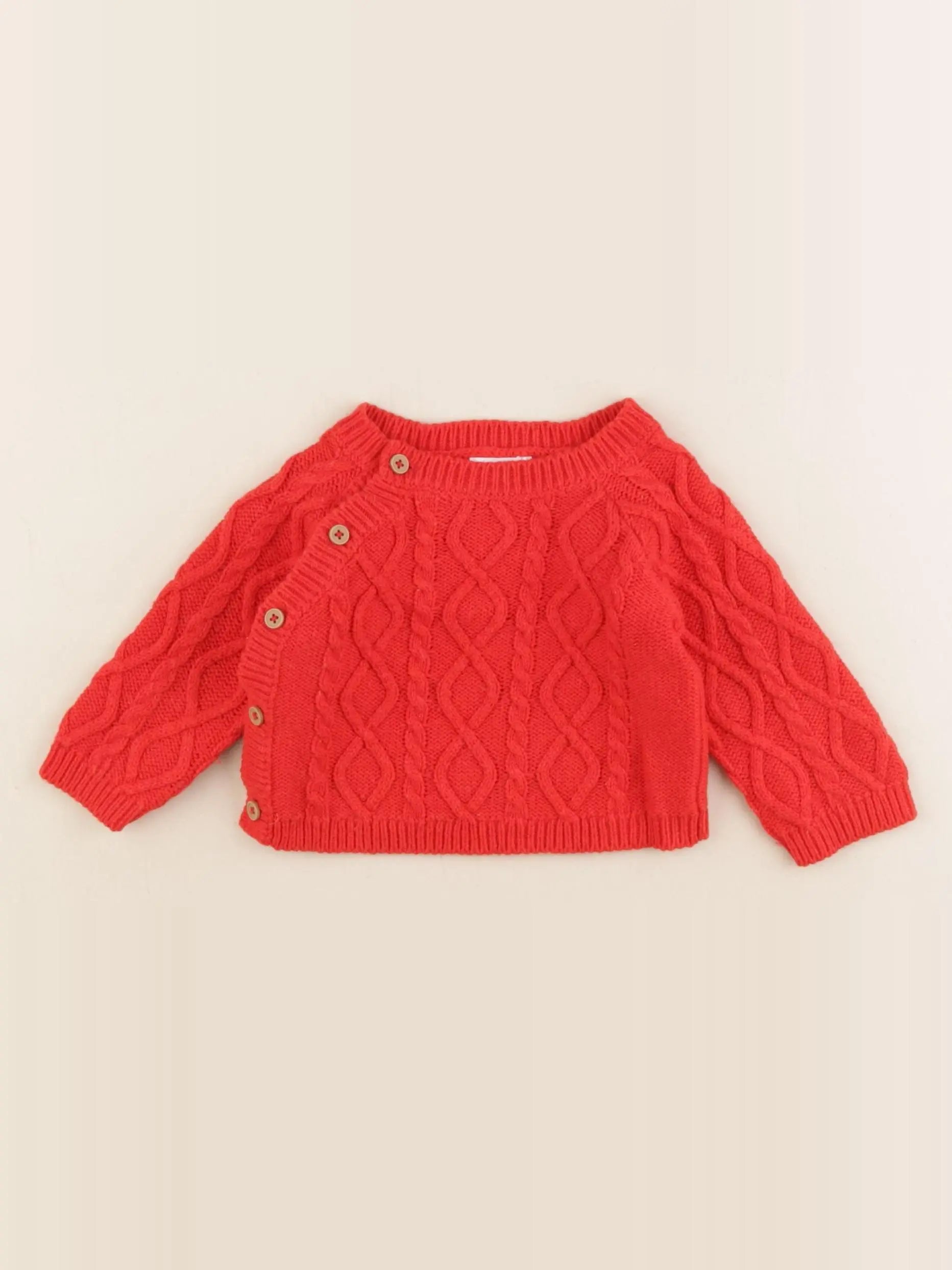 Boutchou - pull rouge - 3 mois