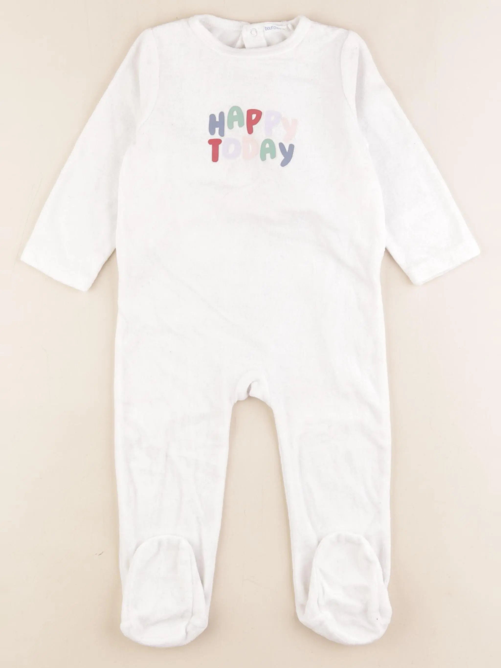 Boutchou - pyjama velours blanc - 18 mois