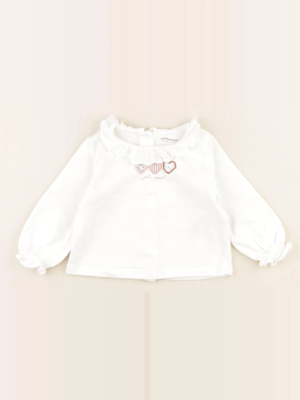 Vertbaudet - blouse blanc - 9 mois