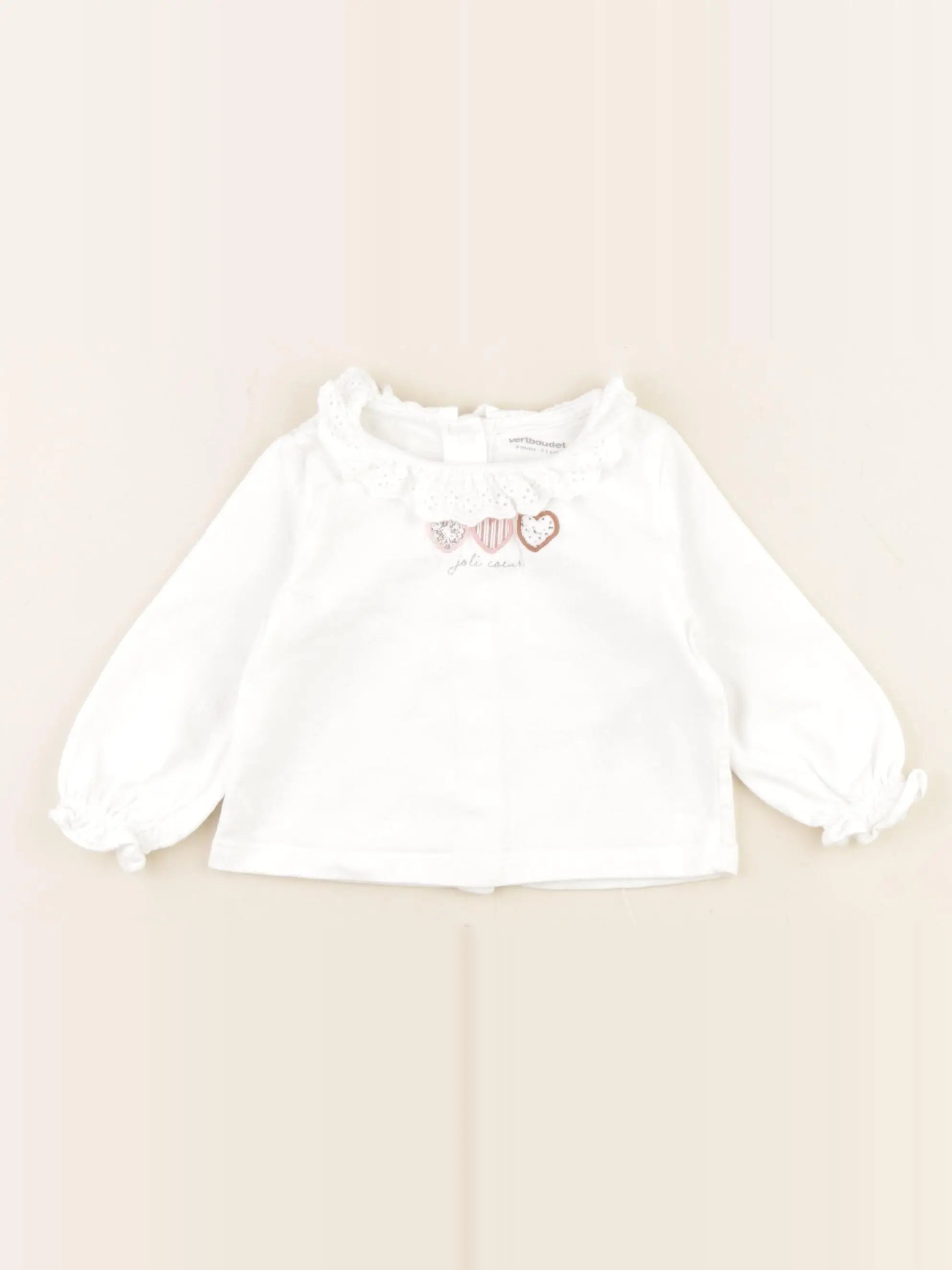 Vertbaudet - blouse blanc - 9 mois