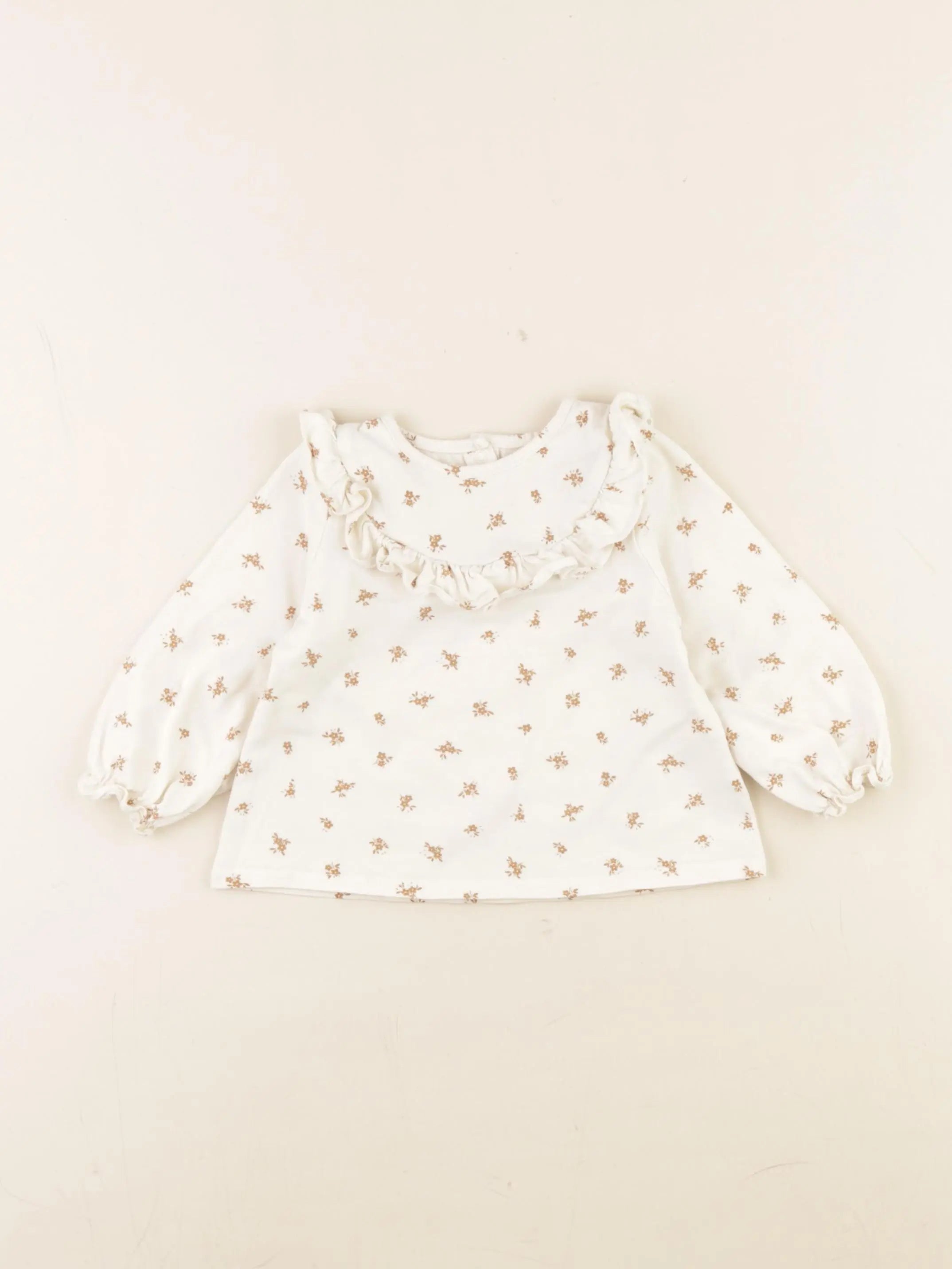 Vertbaudet - tee-shirt beige - 9 mois