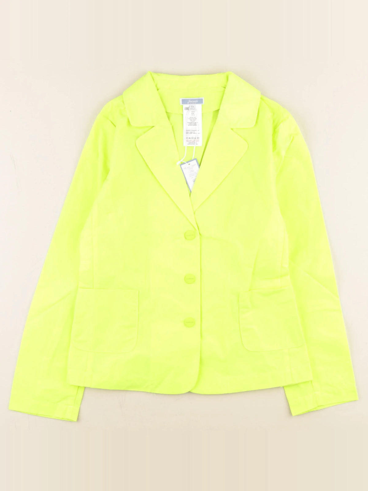 Jacadi - veste vert fluo - 10 ans