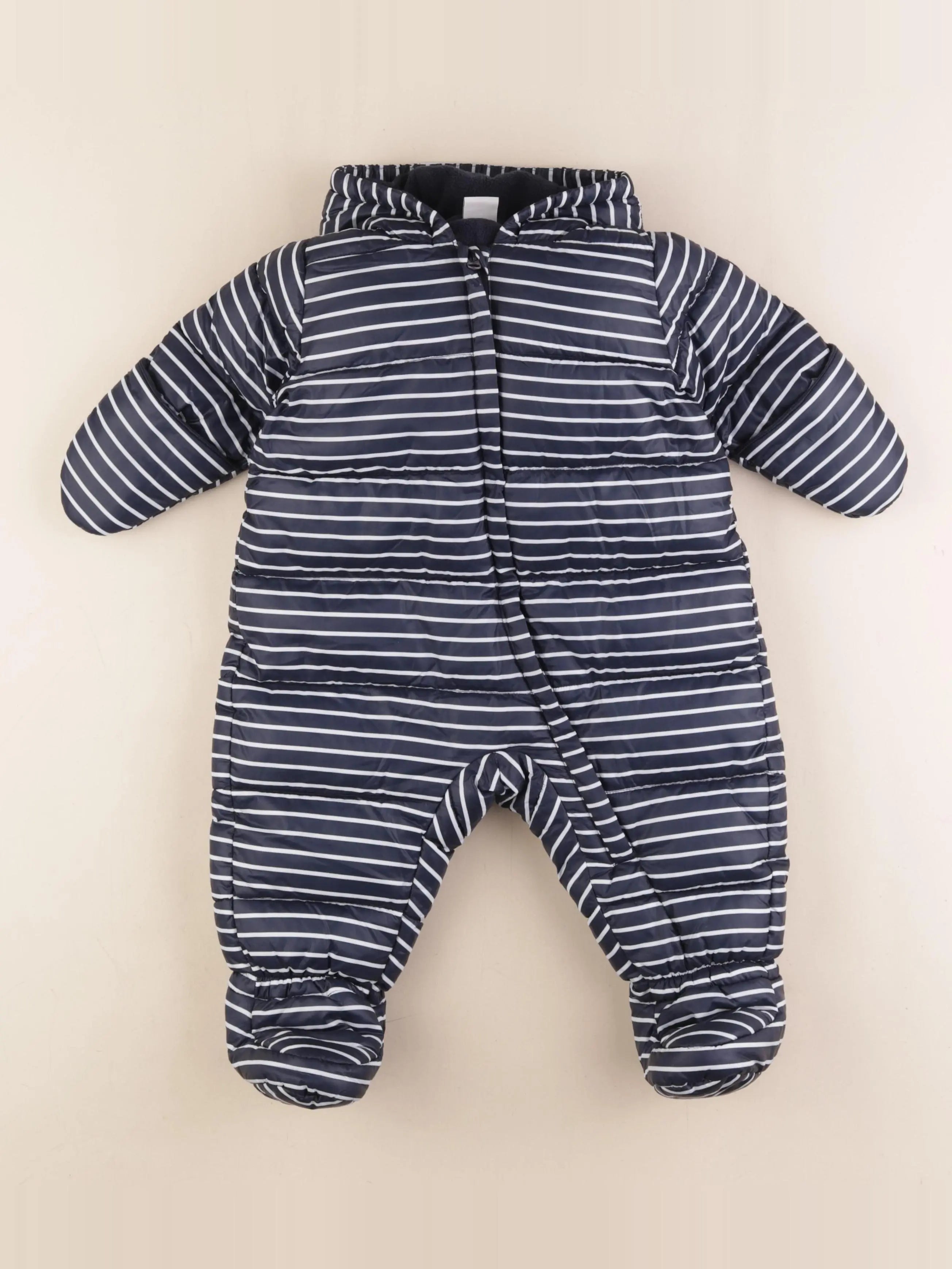 Petit Bateau - combi-pilote bleu - 12 mois