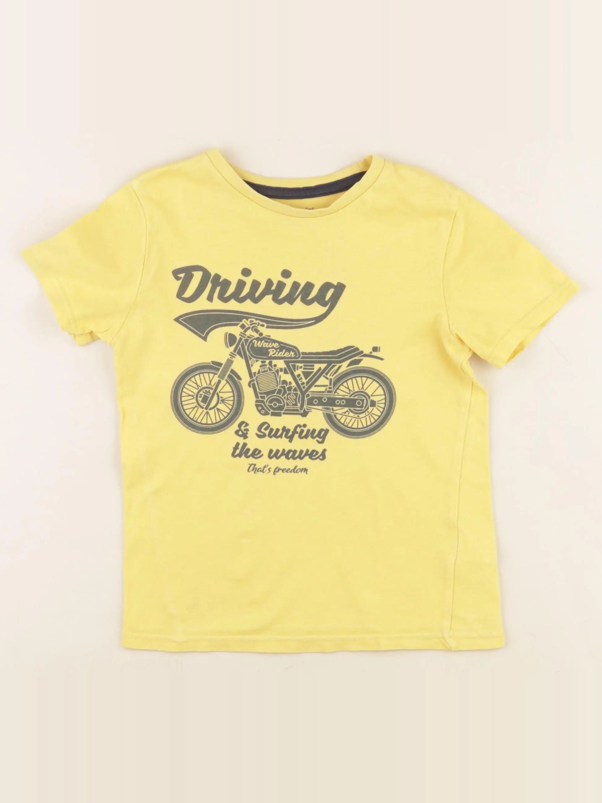 Vertbaudet - tee-shirt jaune - 5 ans