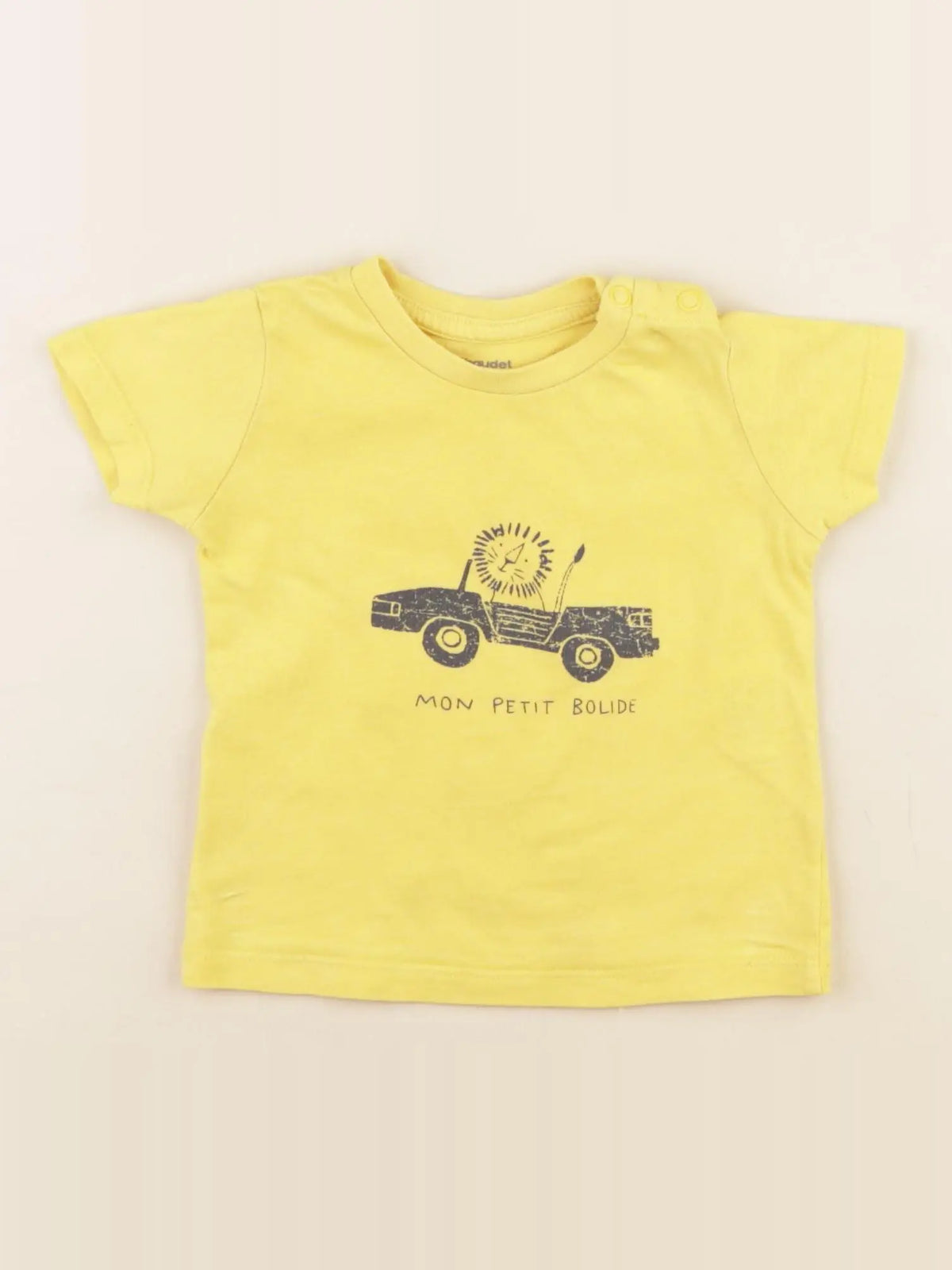 Vertbaudet - tee-shirt jaune - 9 mois