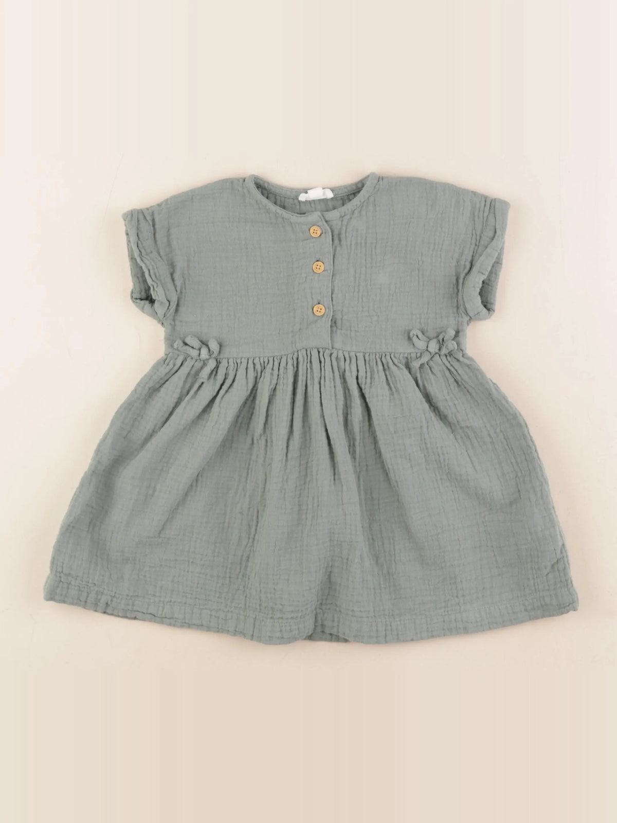 Vertbaudet - robe vert - 2 ans