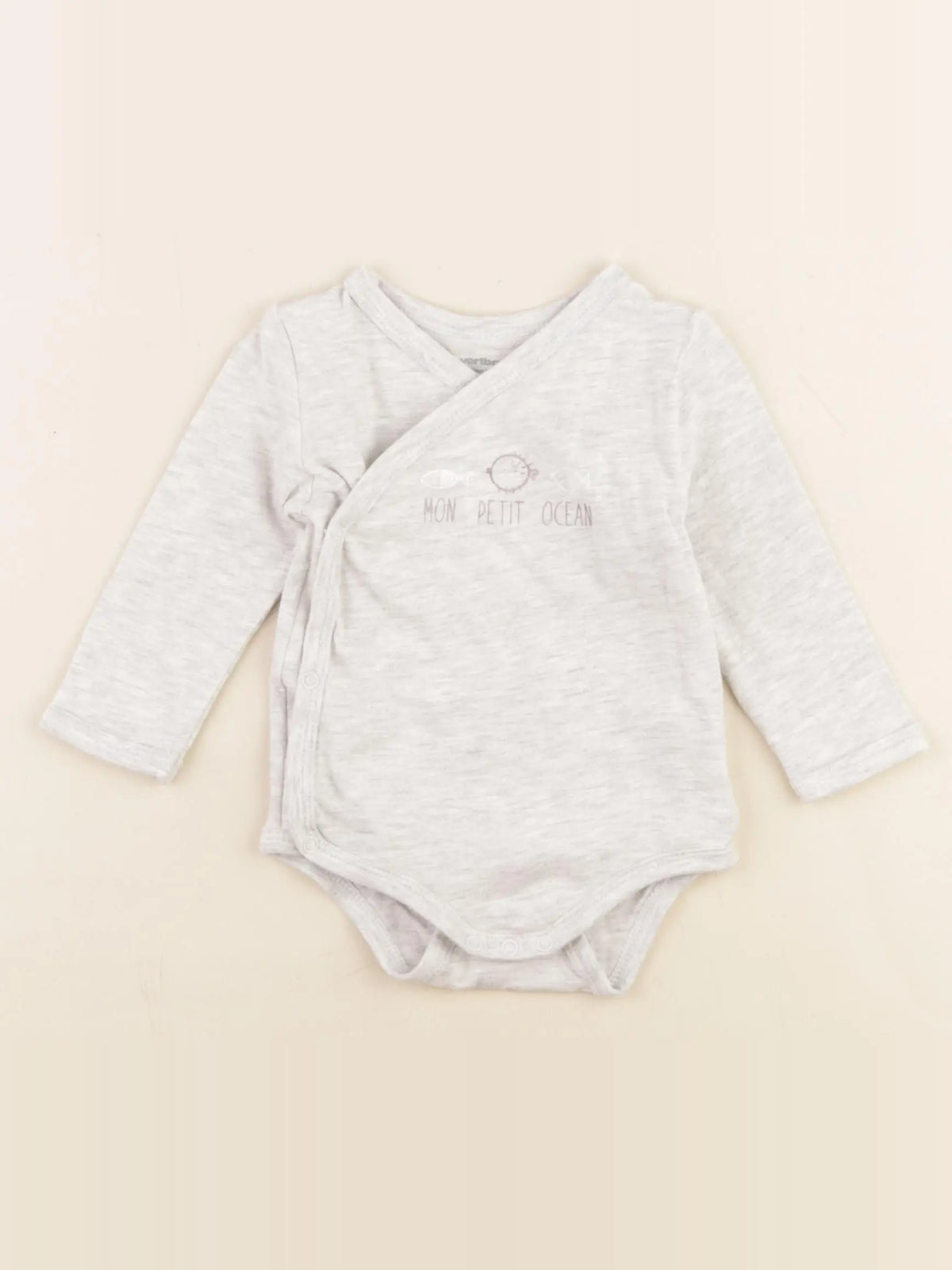 Vertbaudet - body gris - 6 mois