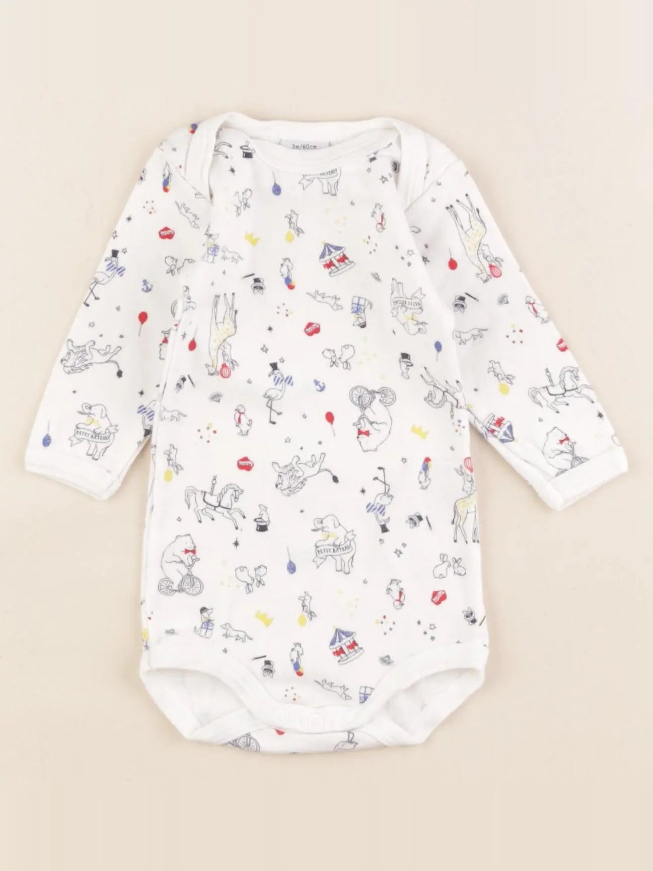 Petit Bateau - body blanc - 3 mois