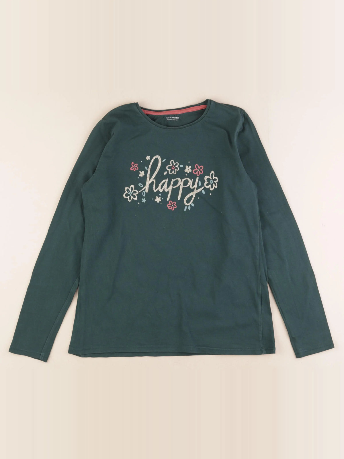 Vertbaudet - tee-shirt vert - 12 ans