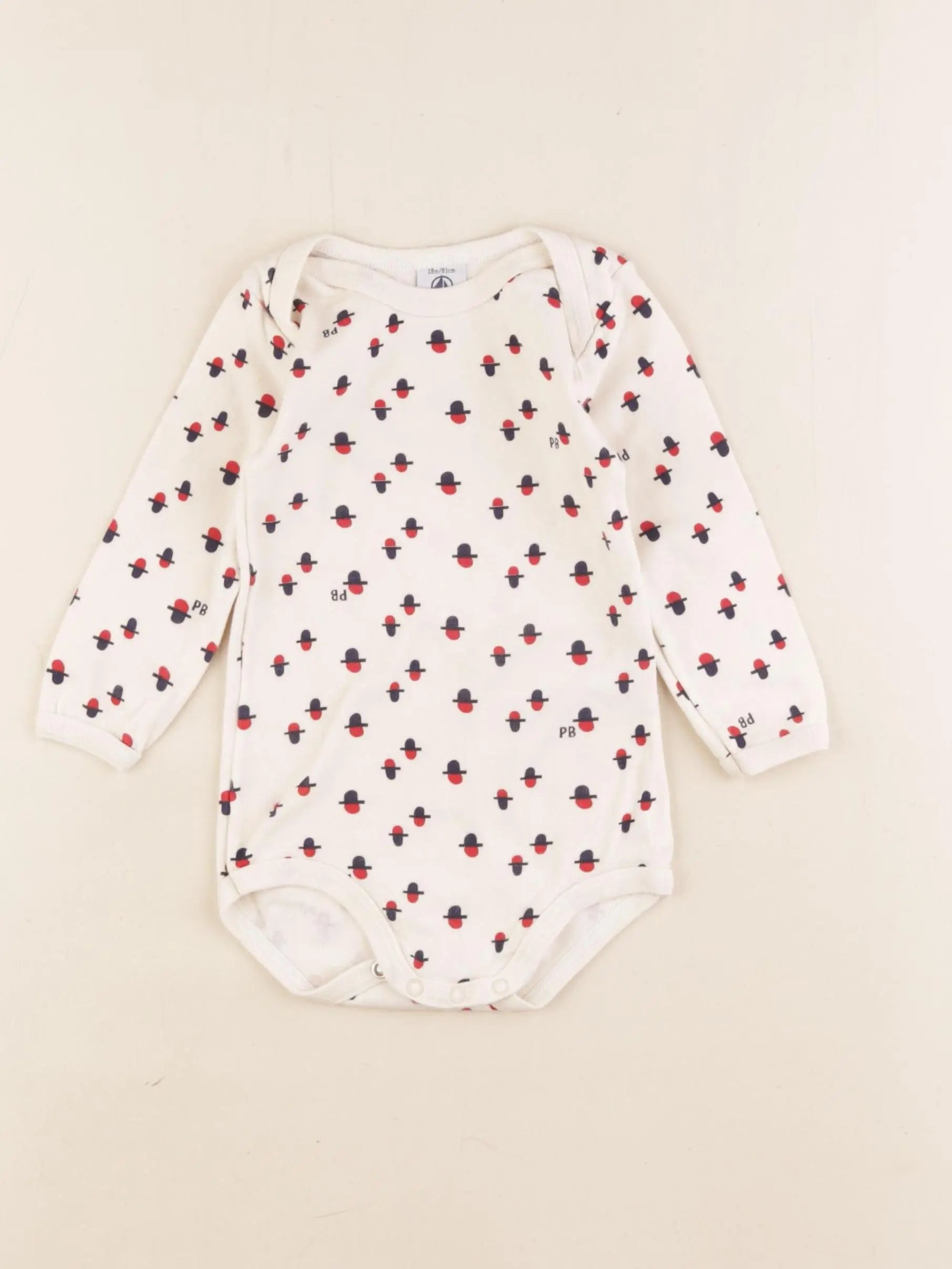 Petit Bateau - body beige - 18 mois