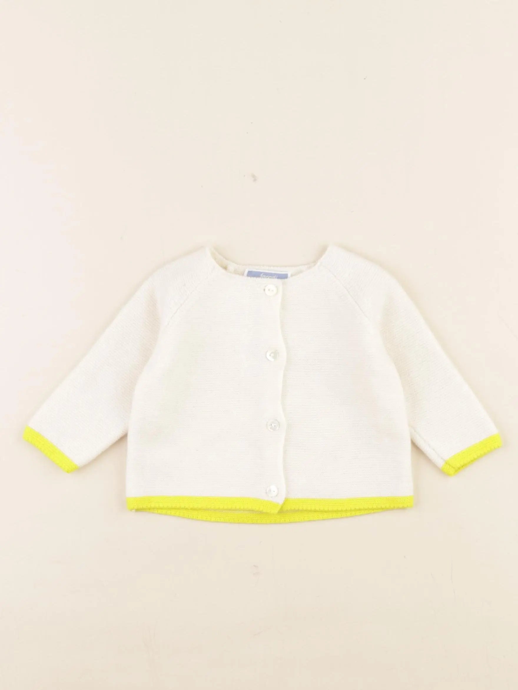 Jacadi - gilet blanc - 3 mois