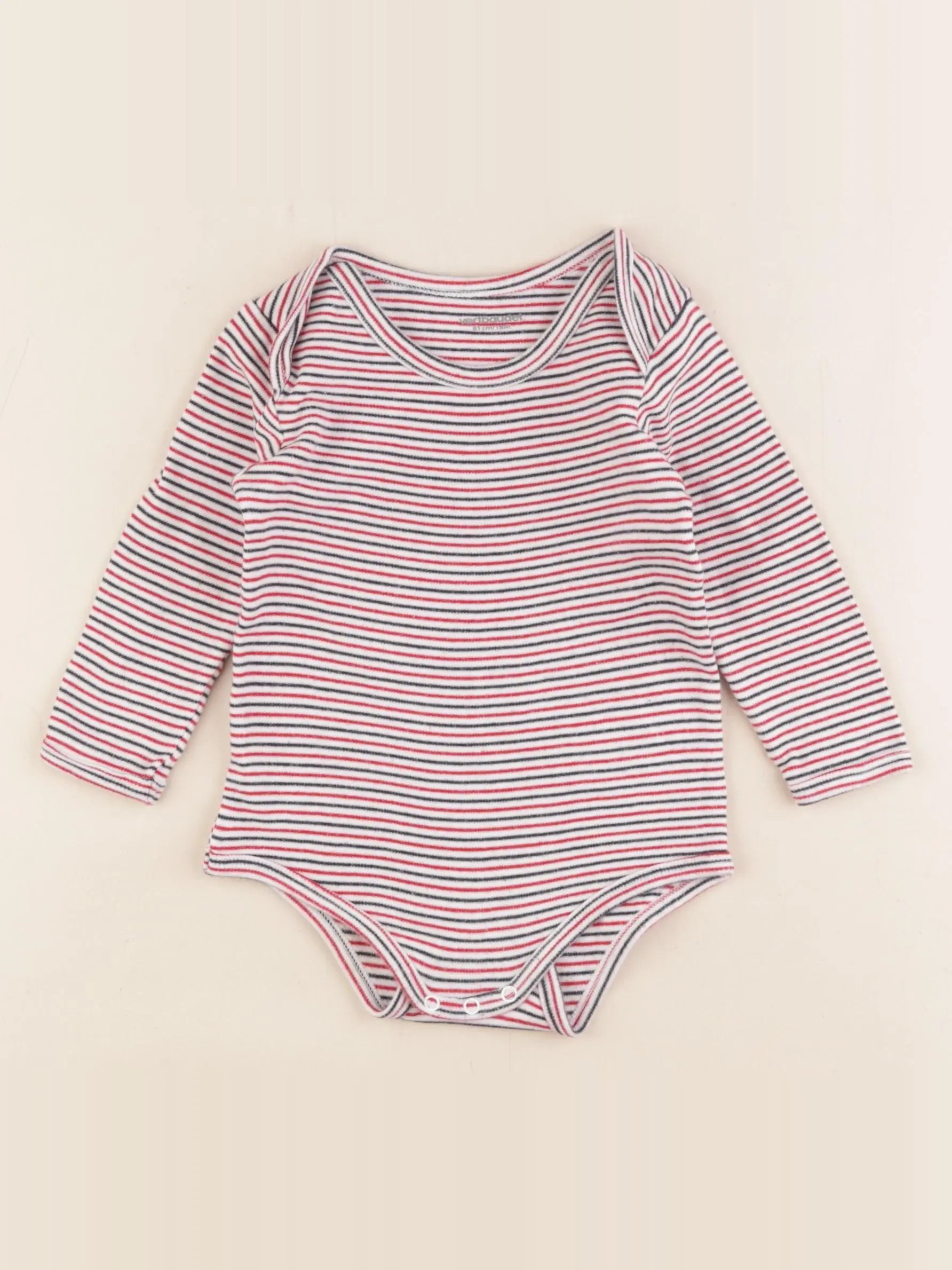 Vertbaudet - body rouge - 18 mois